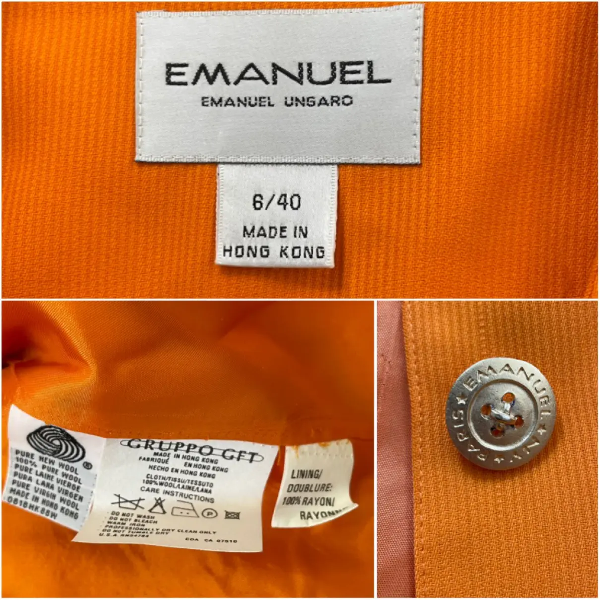 Wool suit jacket Emanuel Ungaro - Vintage