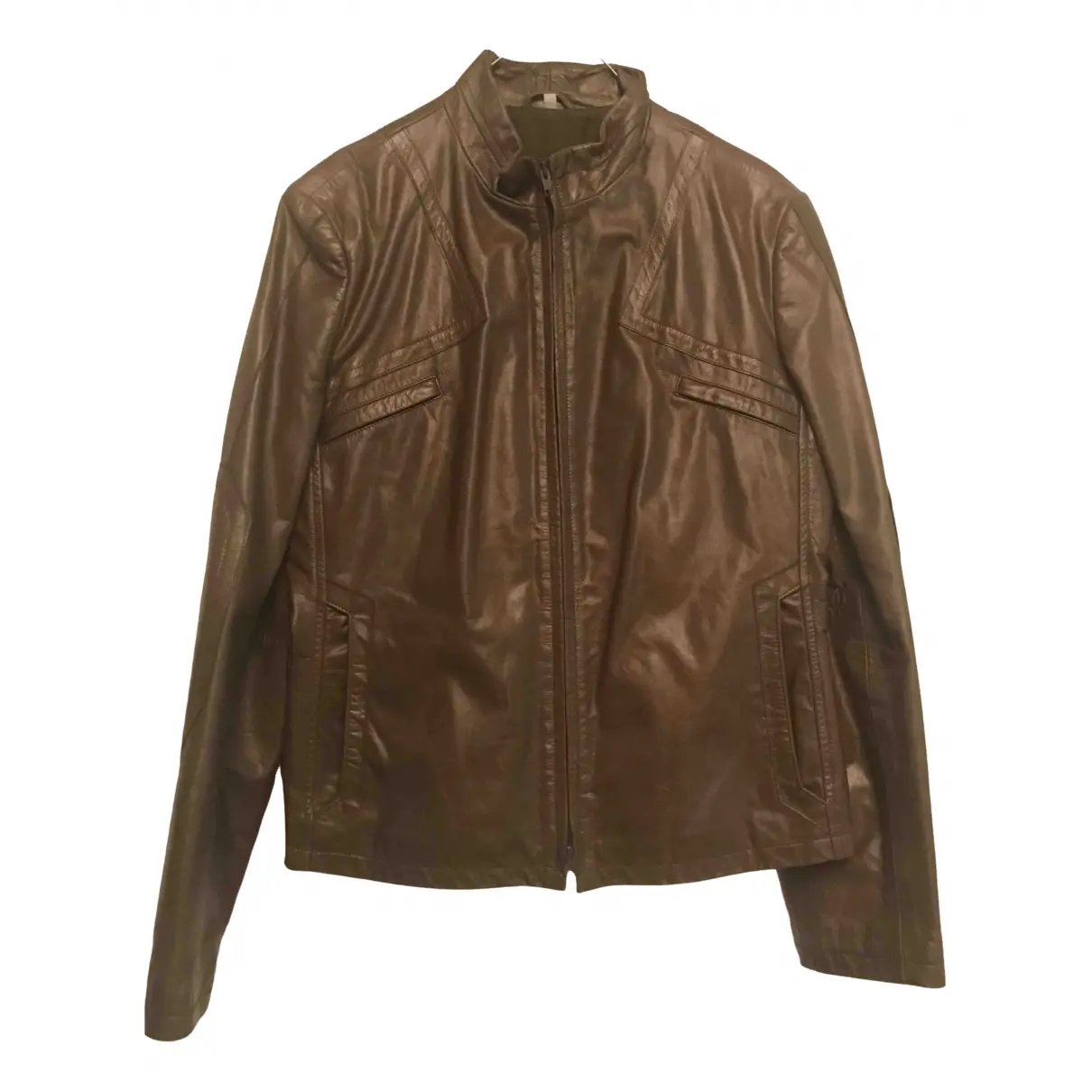Leather biker jacket Mabrun