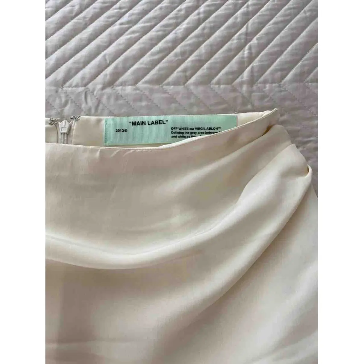 Silk mid-length skirt Off-White
