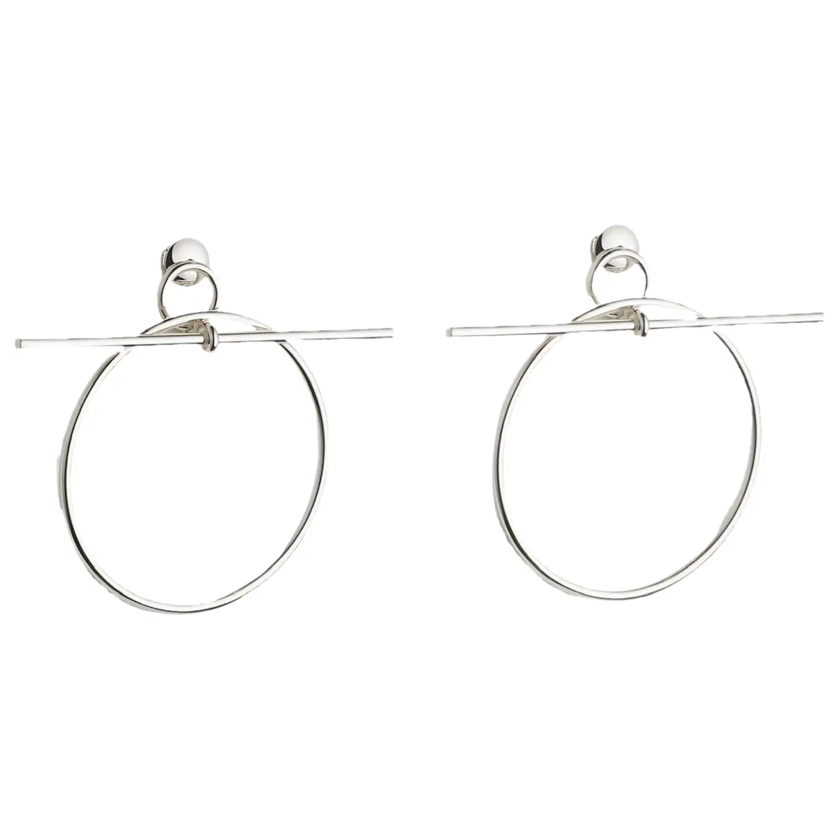 Loop silver earrings