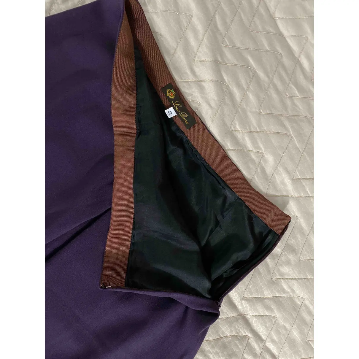 Buy Loro Piana Wool mid-length skirt online