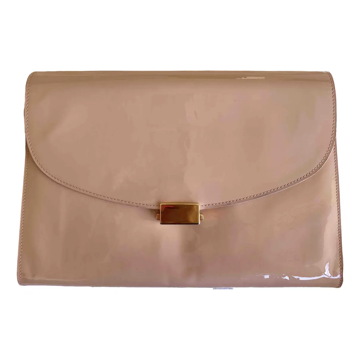 Envelope patent leather clutch bag Mansur Gavriel