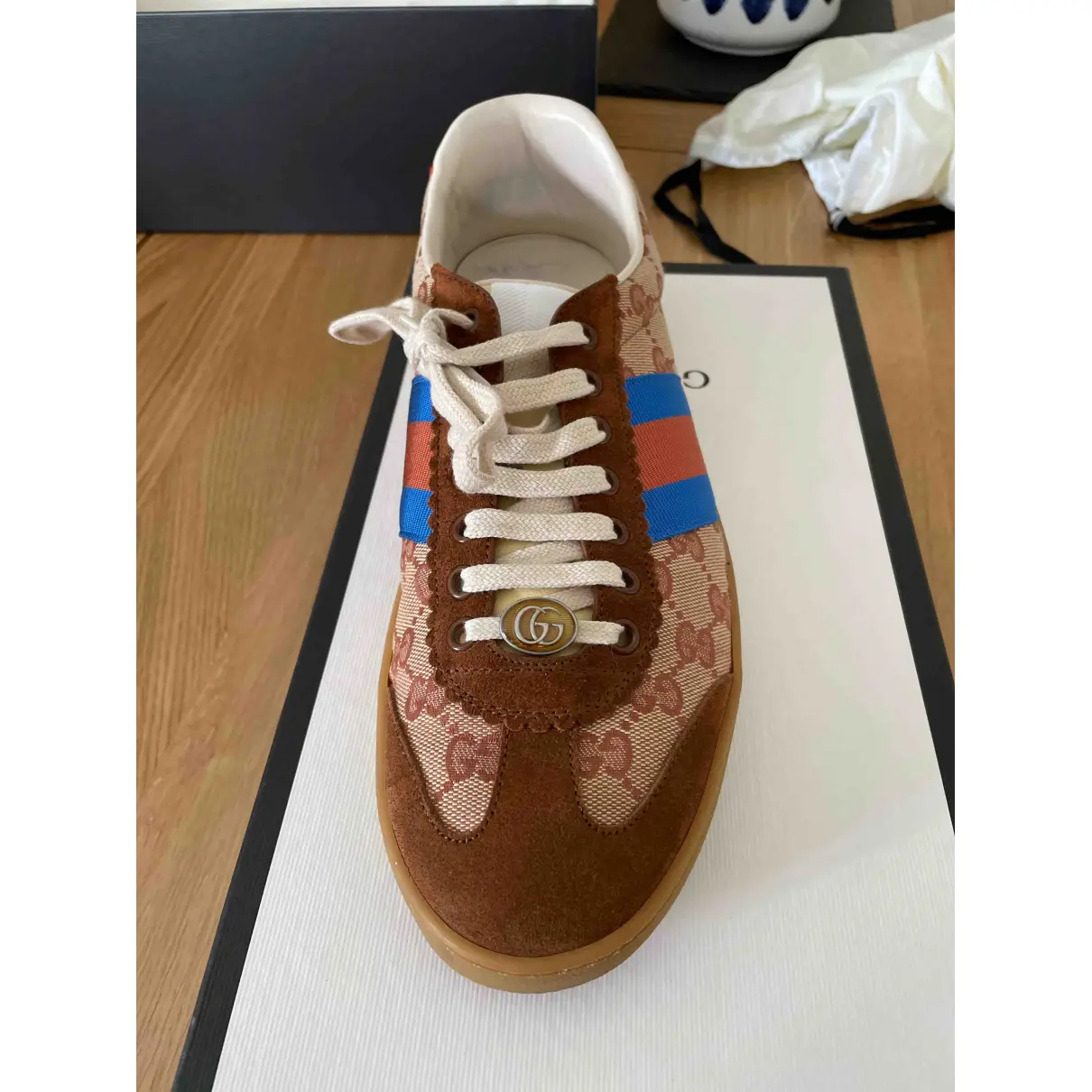 Buy Gucci G74 cloth low trainers online