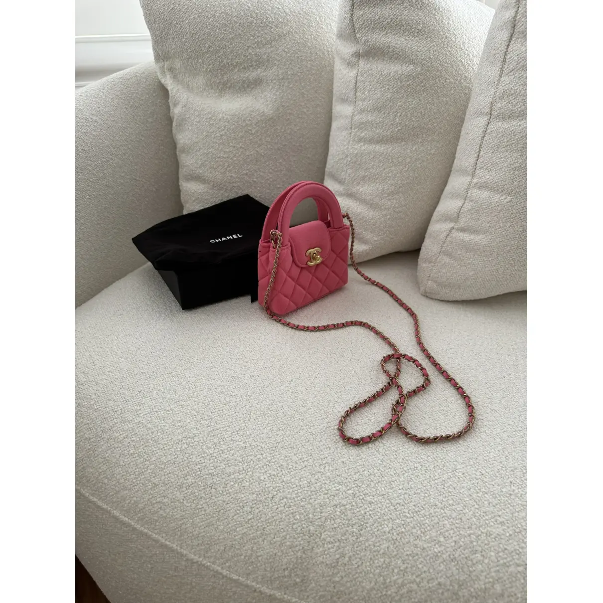 Petite Shopping Tote cloth handbag Chanel - Vintage