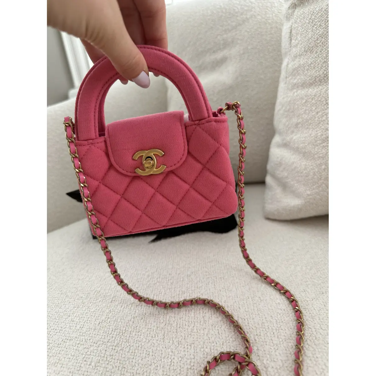Petite Shopping Tote cloth handbag Chanel - Vintage