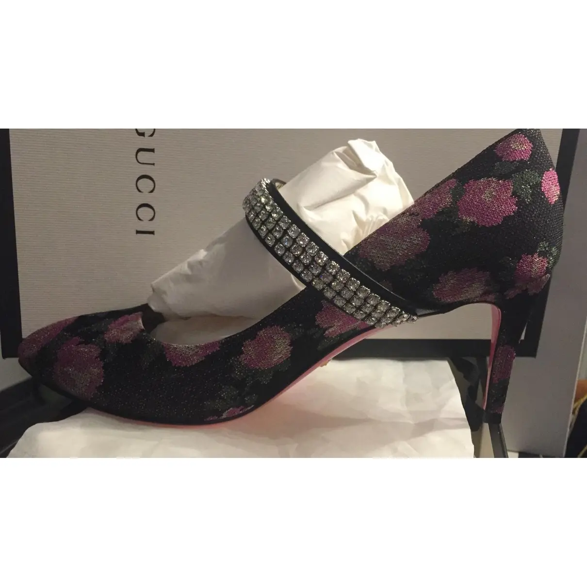 Gucci Sylvie cloth heels for sale