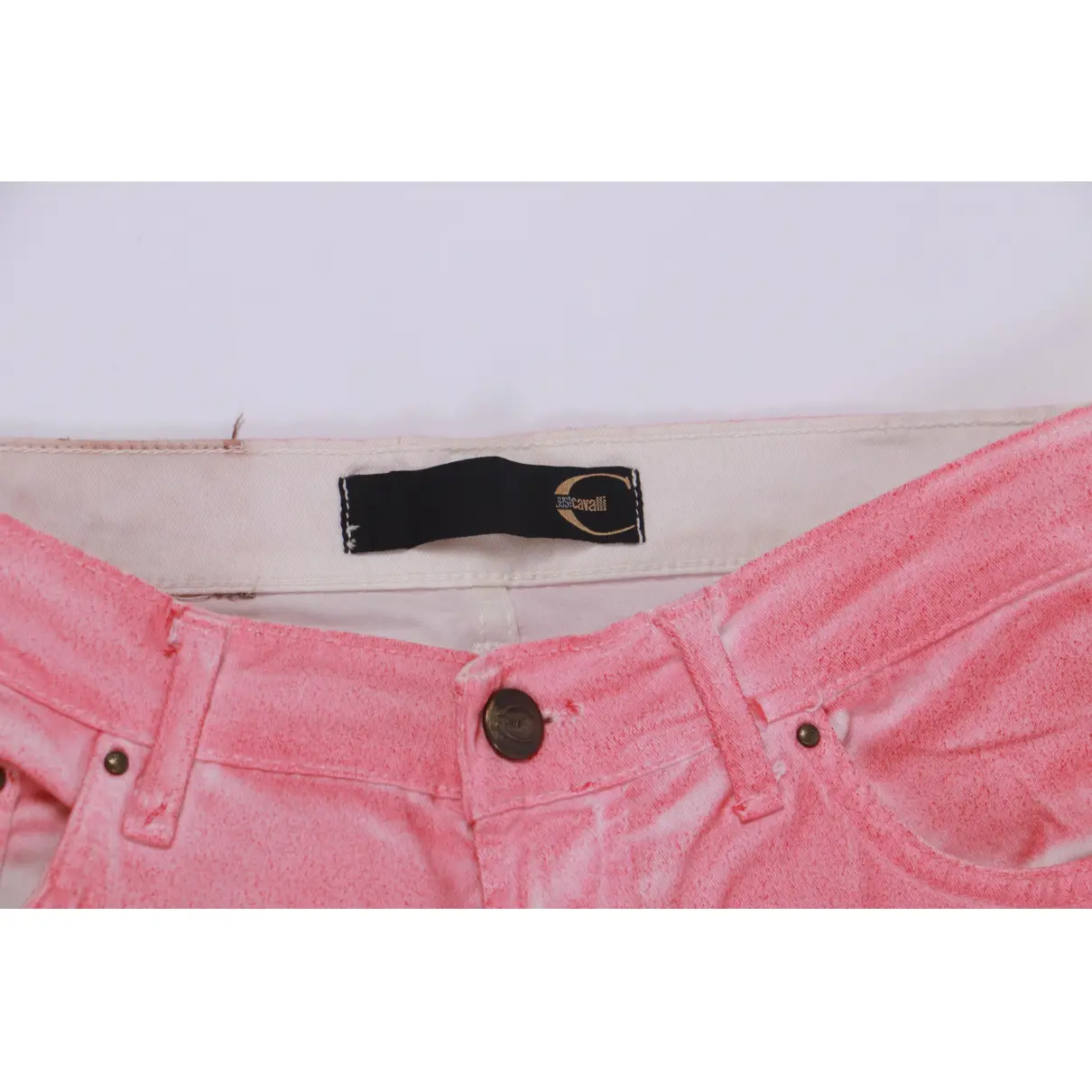 Pink Cotton Jeans Just Cavalli