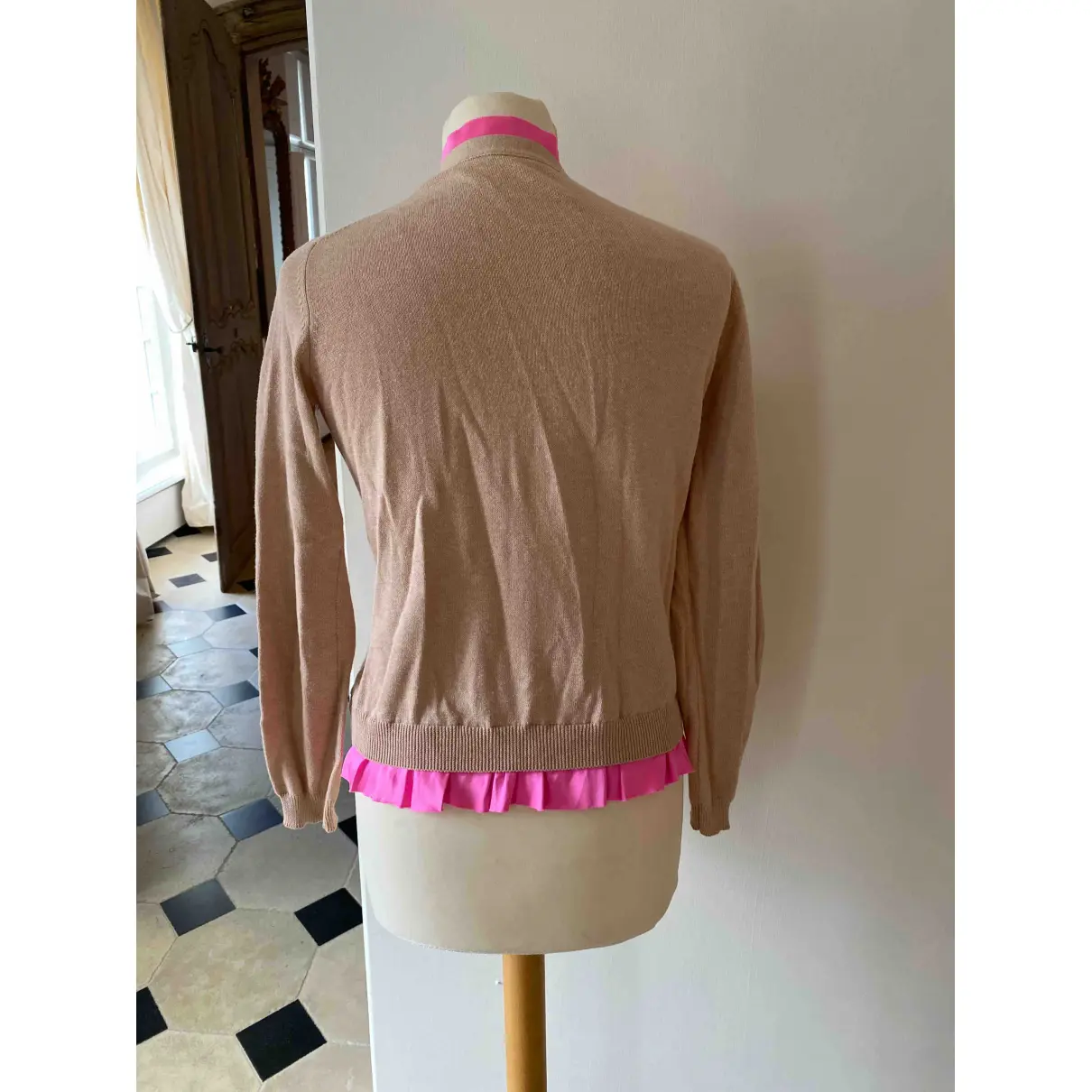 Buy Miu Miu Pink Cotton Knitwear online
