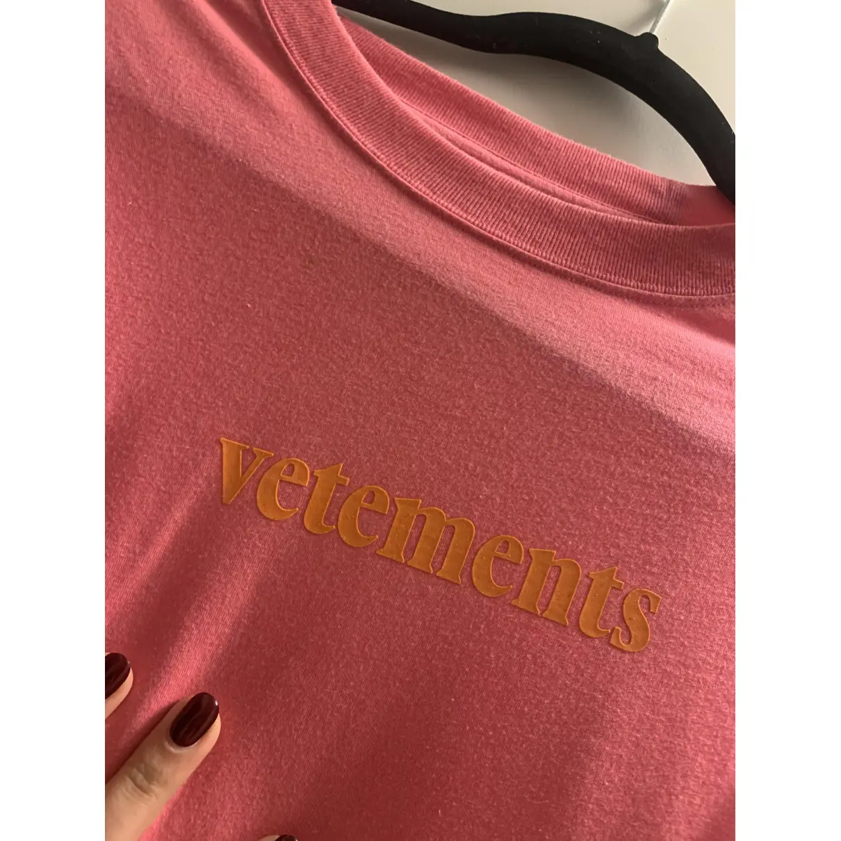 Buy Vetements Pink Cotton Top online