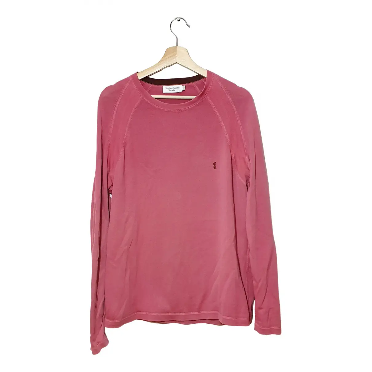 Pink Cotton Knitwear & Sweatshirt Yves Saint Laurent - Vintage