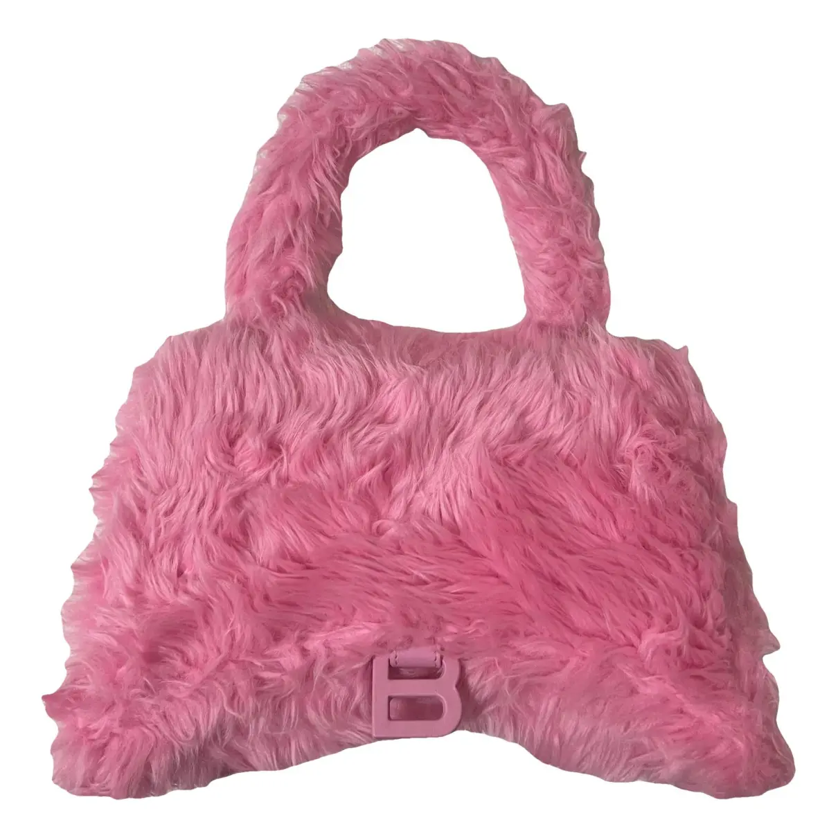 Hourglass faux fur handbag