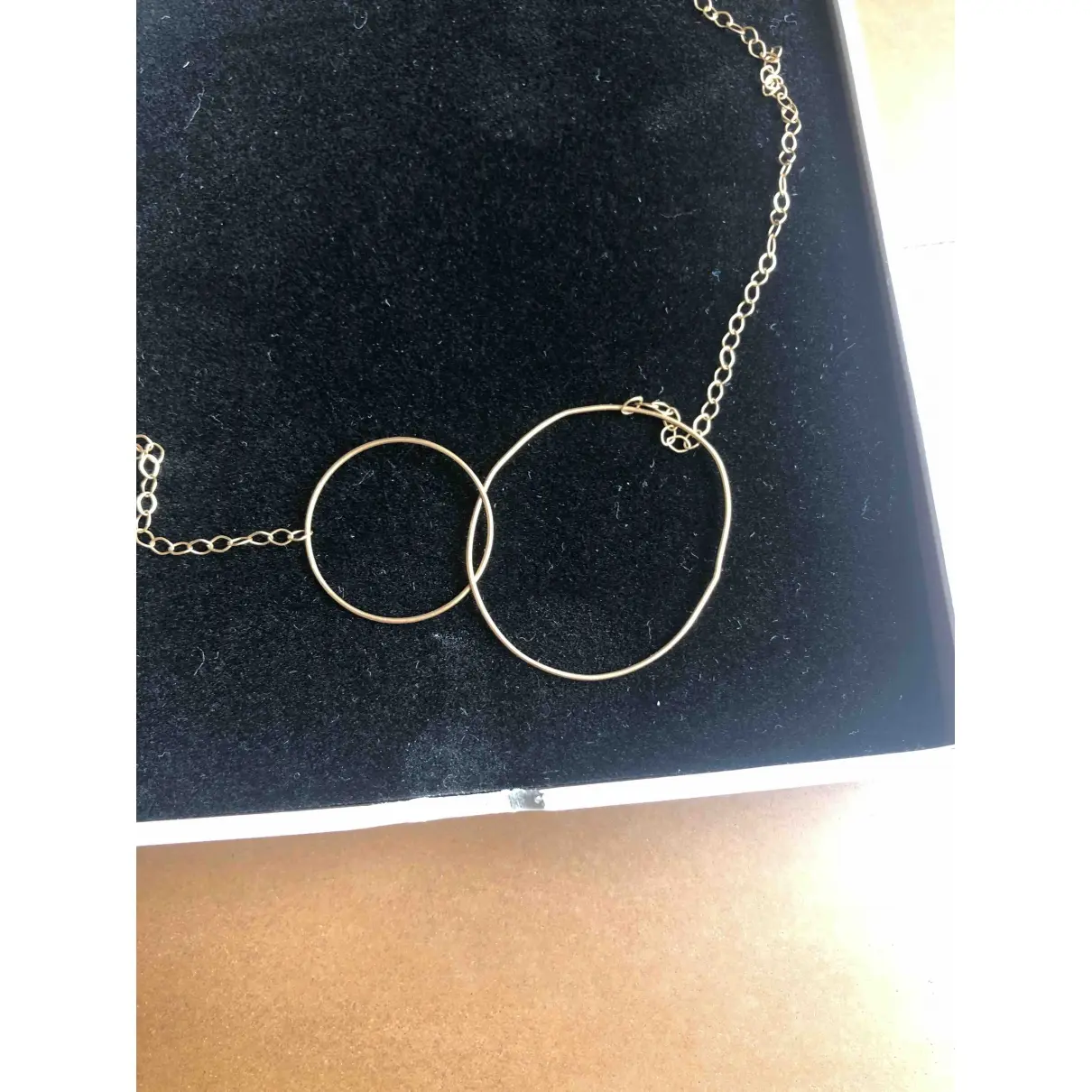 Ginette Ny Circle pink gold necklace for sale