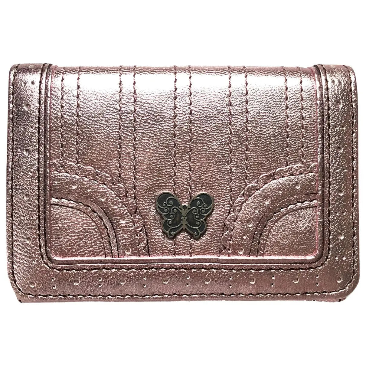 Leather card wallet Anna Sui