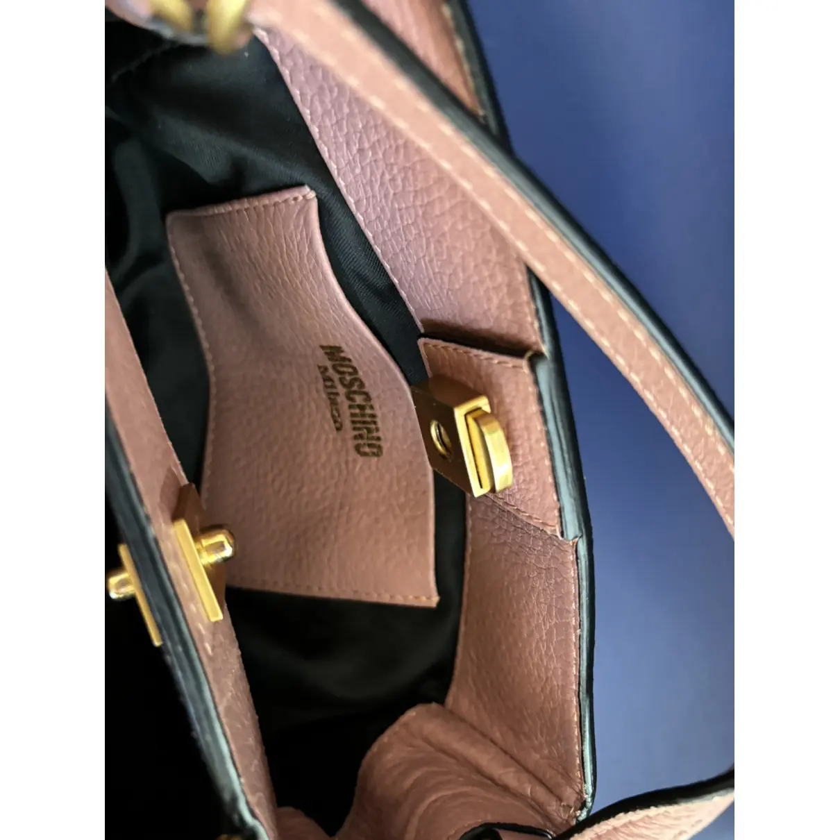 Biker leather handbag Moschino