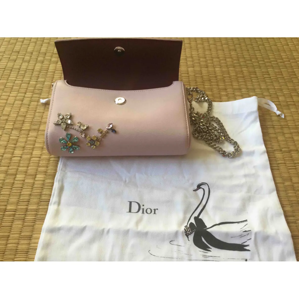 Leather clutch bag Christian Dior