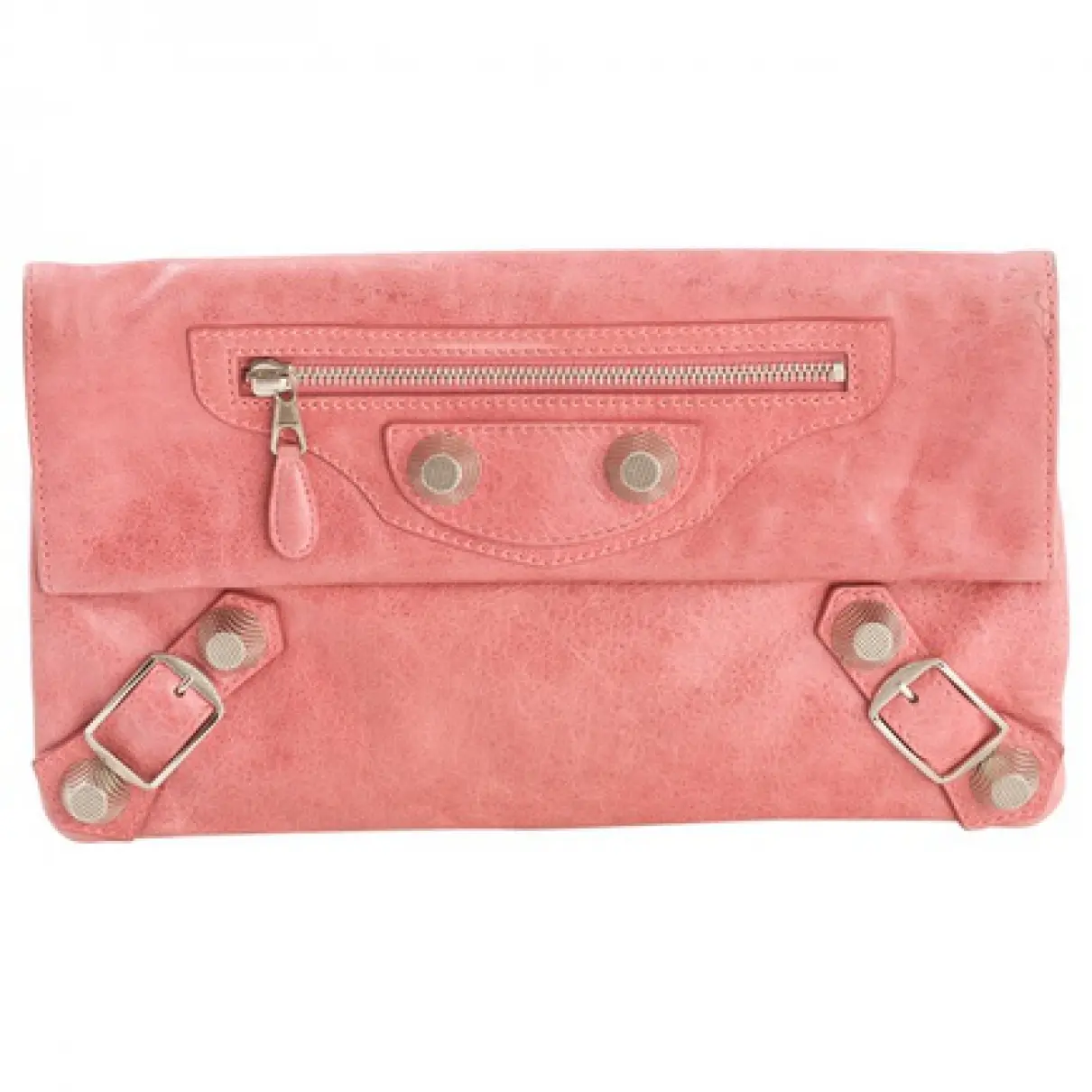 Pink Leather Clutch bag Balenciaga