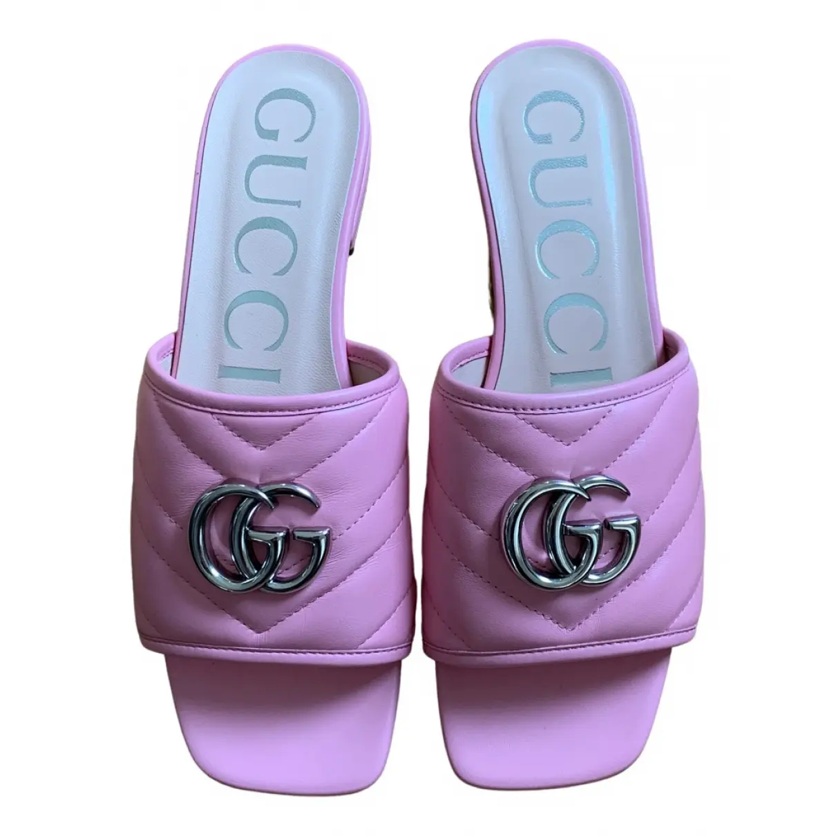 Double G leather sandals Gucci
