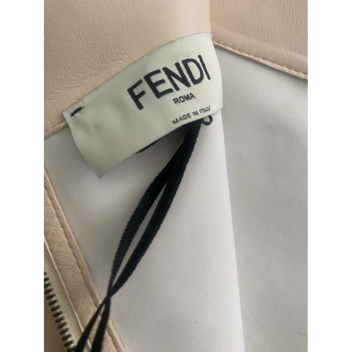 Leather mid-length skirt Fendi