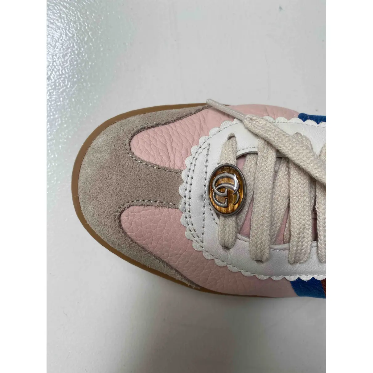 G74 leather trainers Gucci