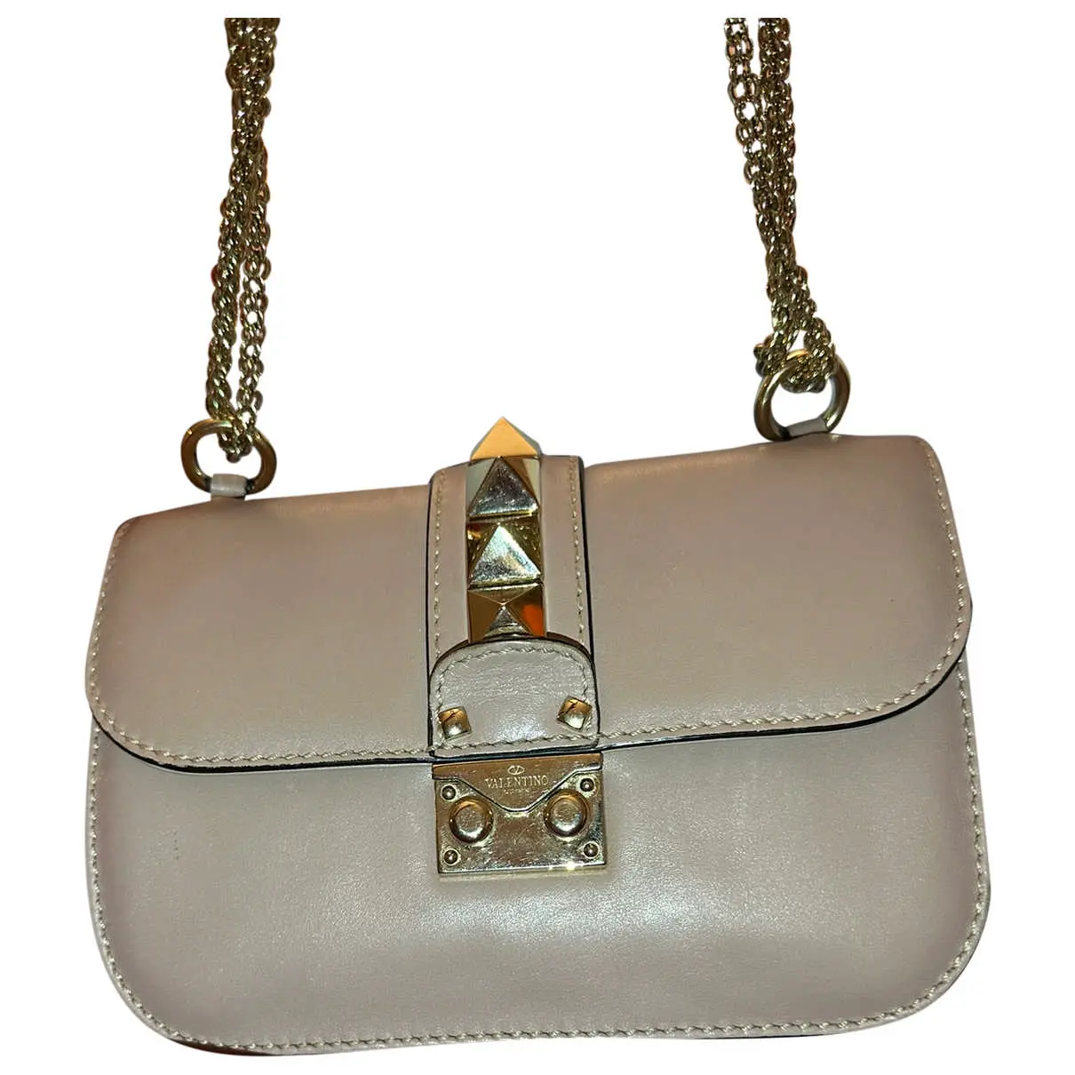 Glam Lock leather crossbody bag