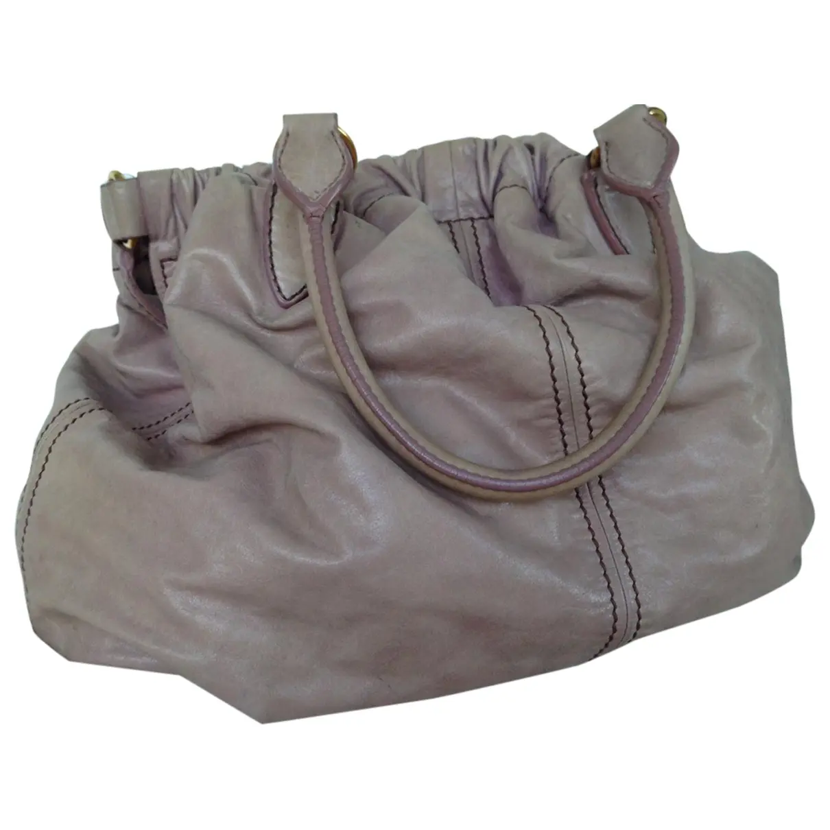 Pink Leather Handbag Miu Miu