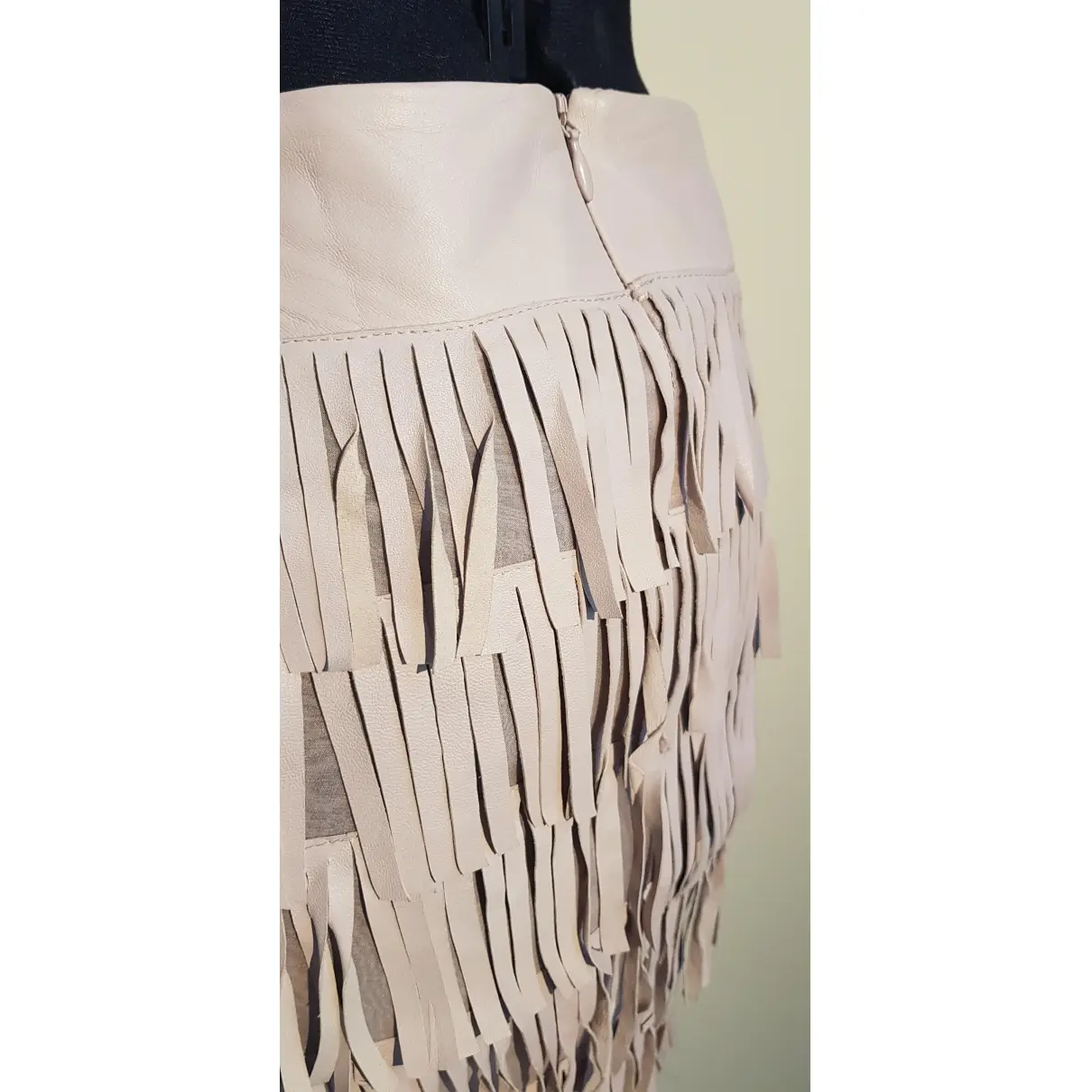 Hôtel Particulier Leather mid-length skirt for sale