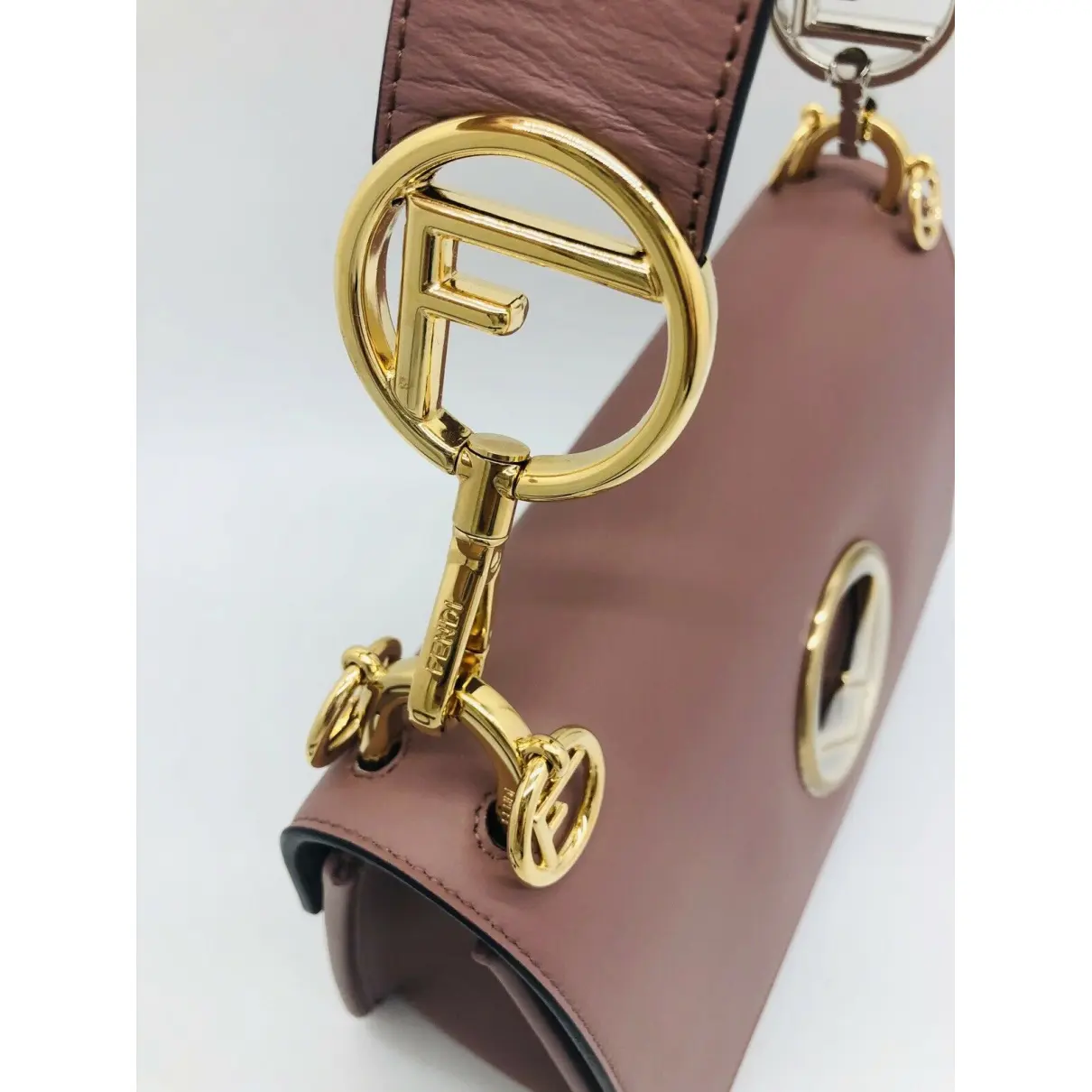 Kan I Logo leather handbag Fendi
