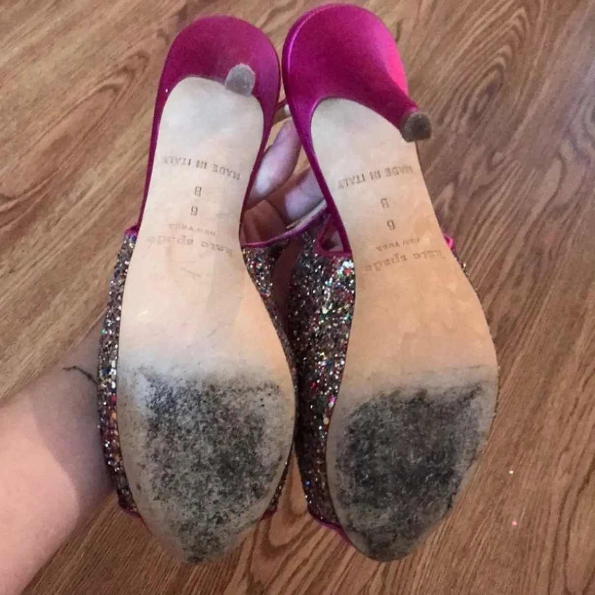 Leather heels Kate Spade