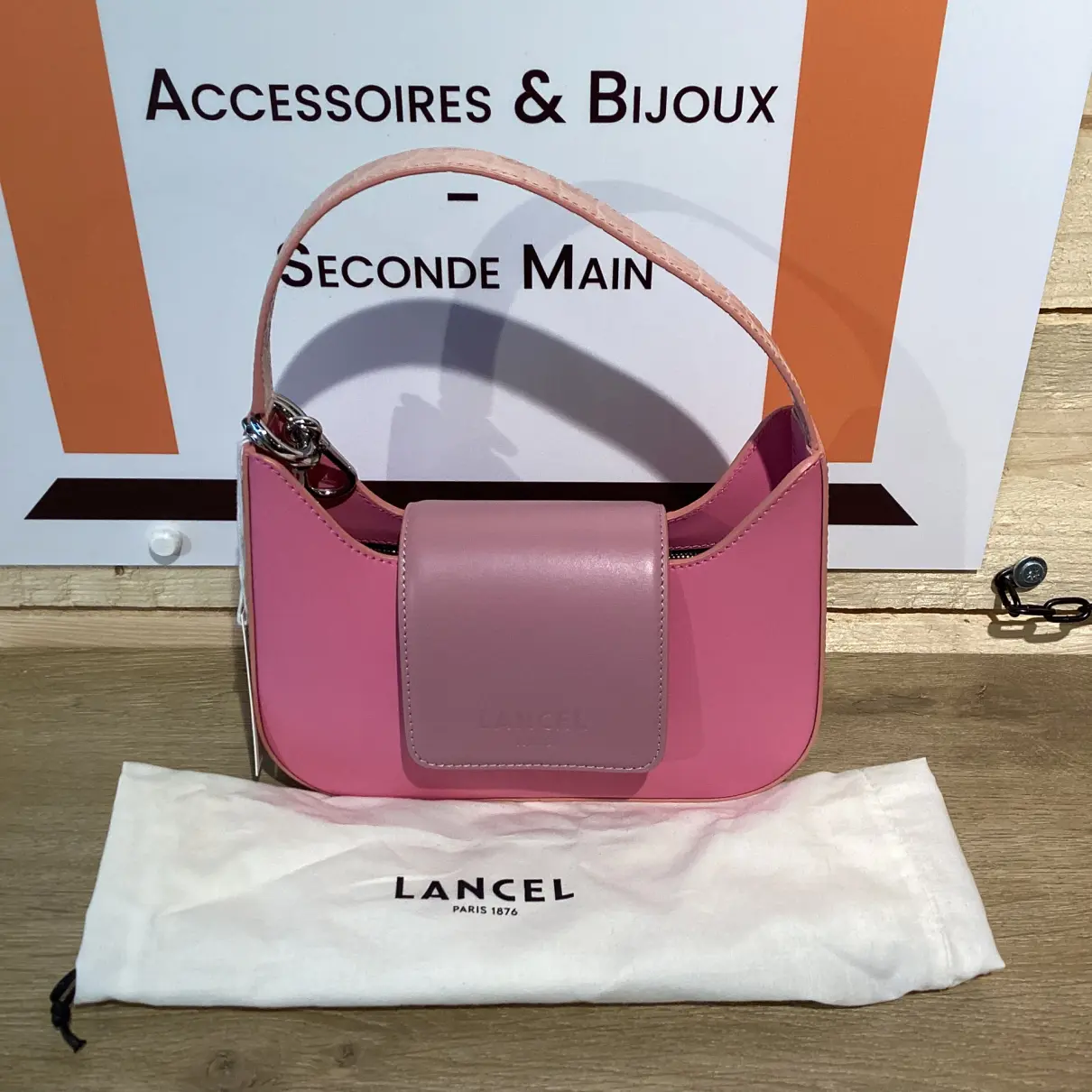 Leather mini bag Lancel