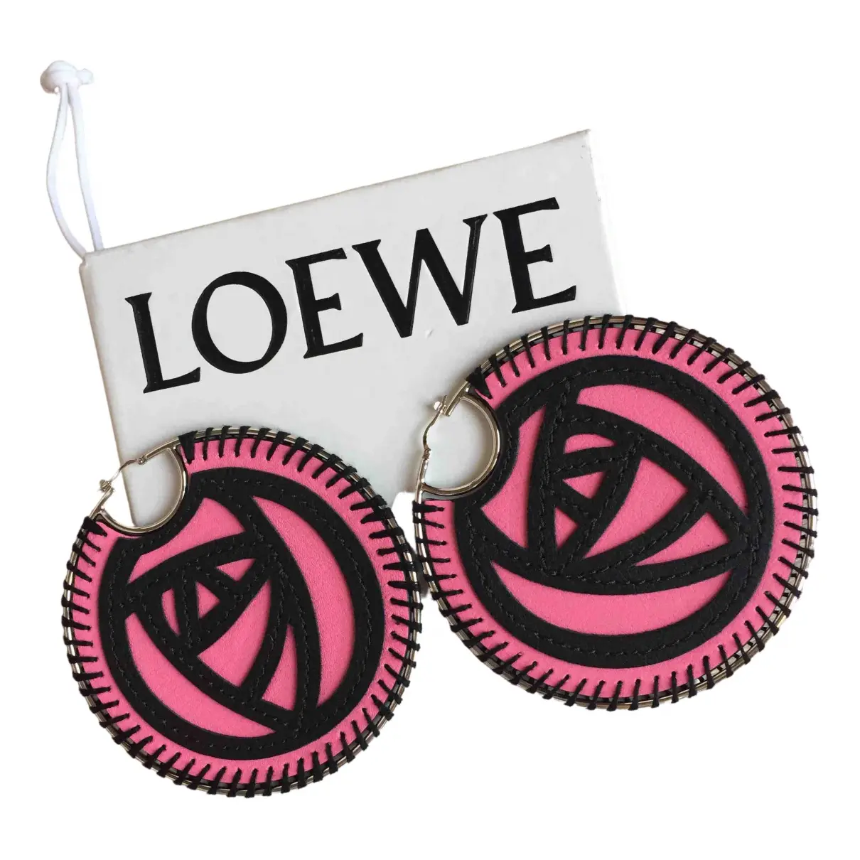 Leather earrings Loewe
