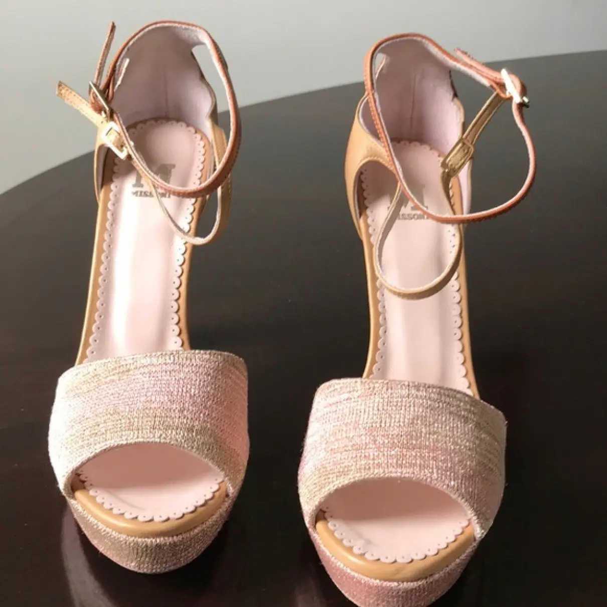 Leather heels M Missoni