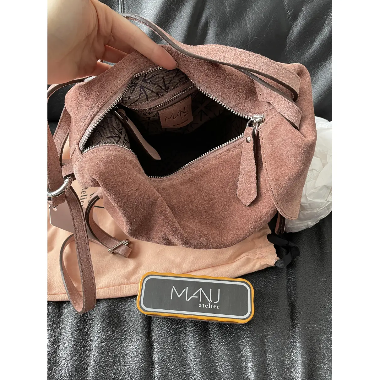 Leather backpack Manu Atelier