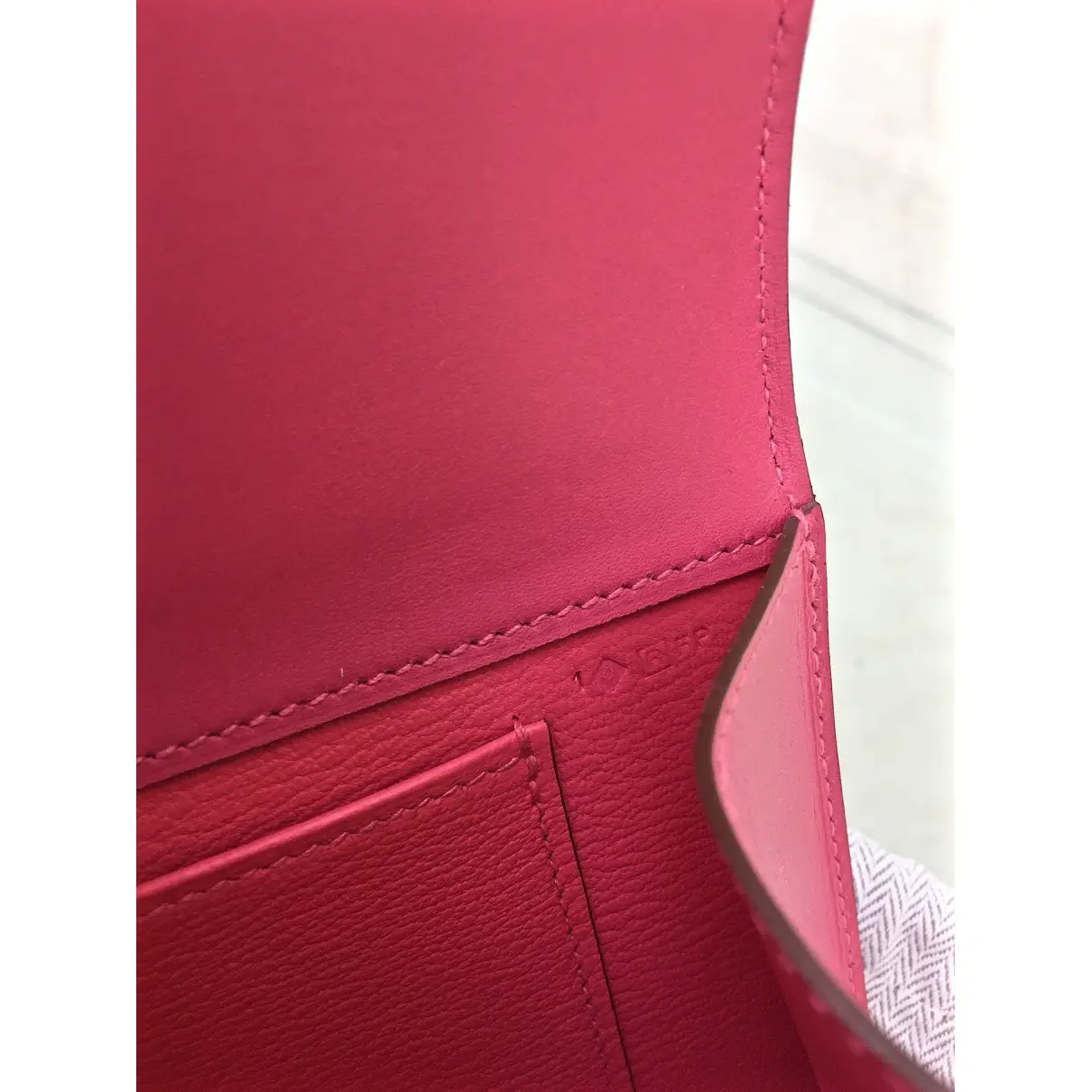 Médor leather clutch bag Hermès