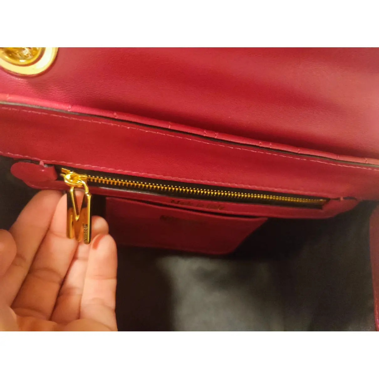 Leather handbag Moschino