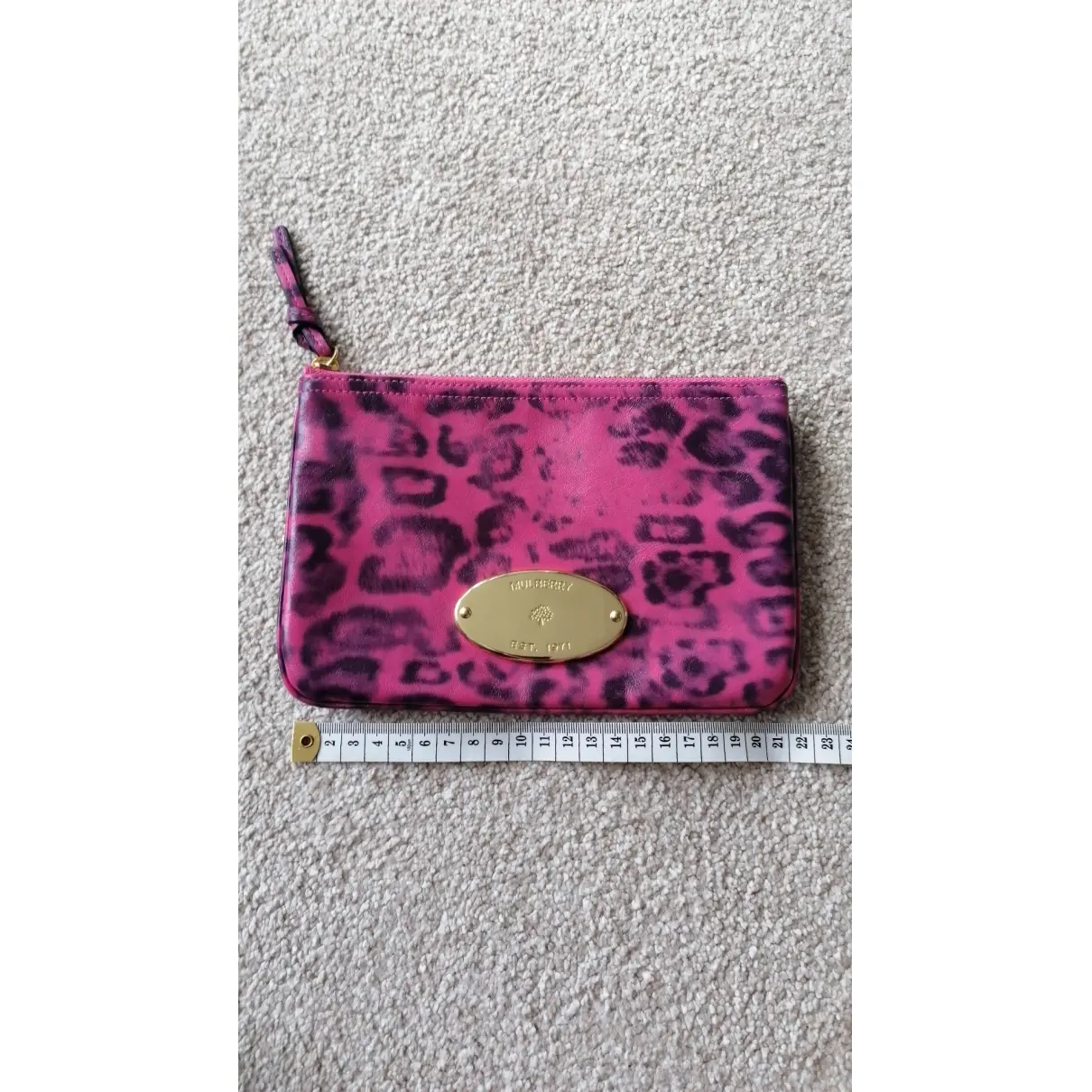 Leather clutch bag Mulberry