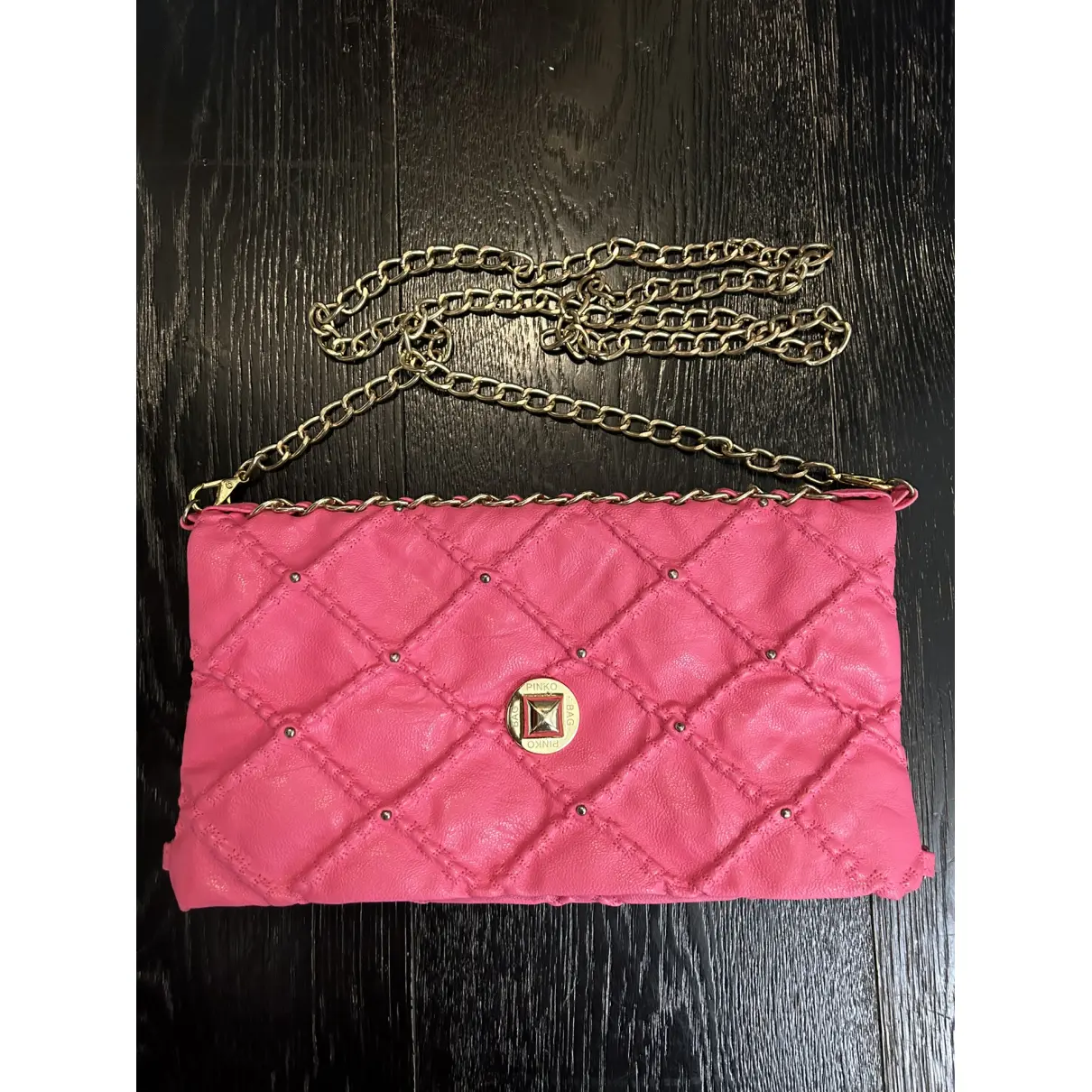 Buy Pinko Leather clutch bag online