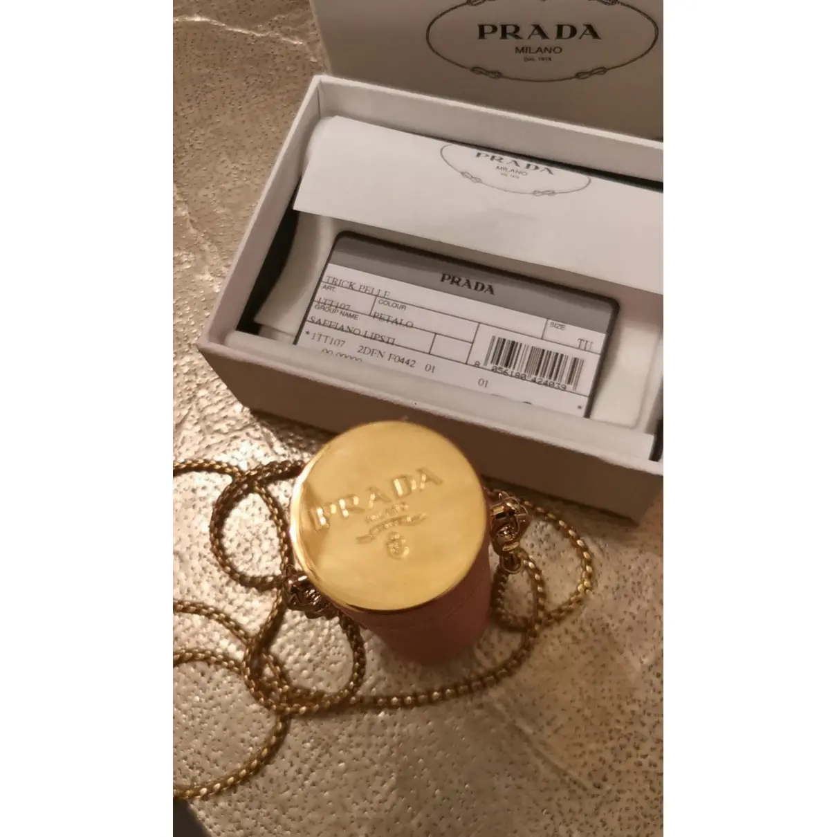 Leather necklace Prada