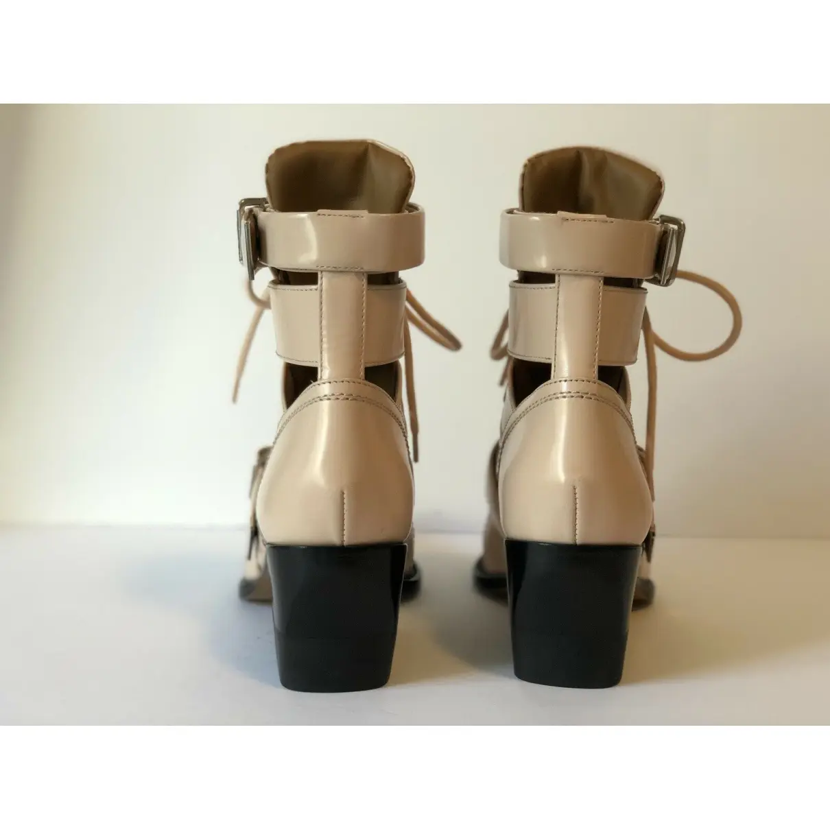 Rylee leather buckled boots Chloé