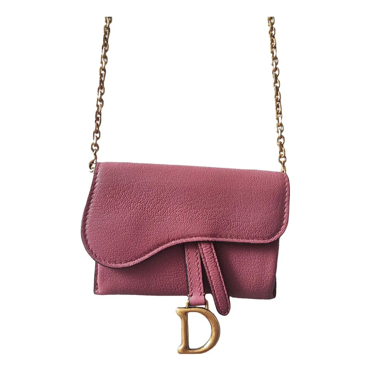 Saddle Wallet On Chain leather crossbody bag Dior