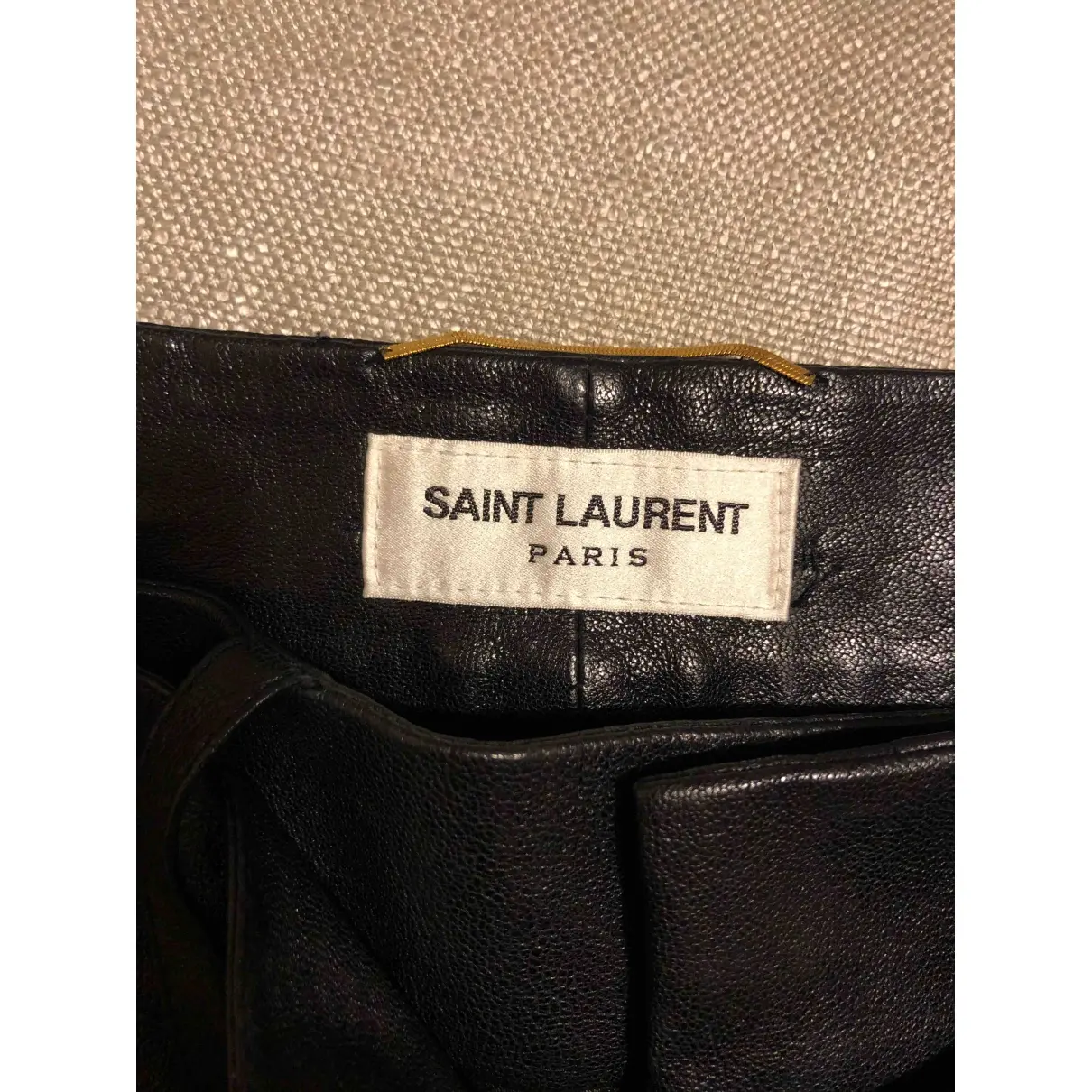 Buy Saint Laurent Leather bermuda online