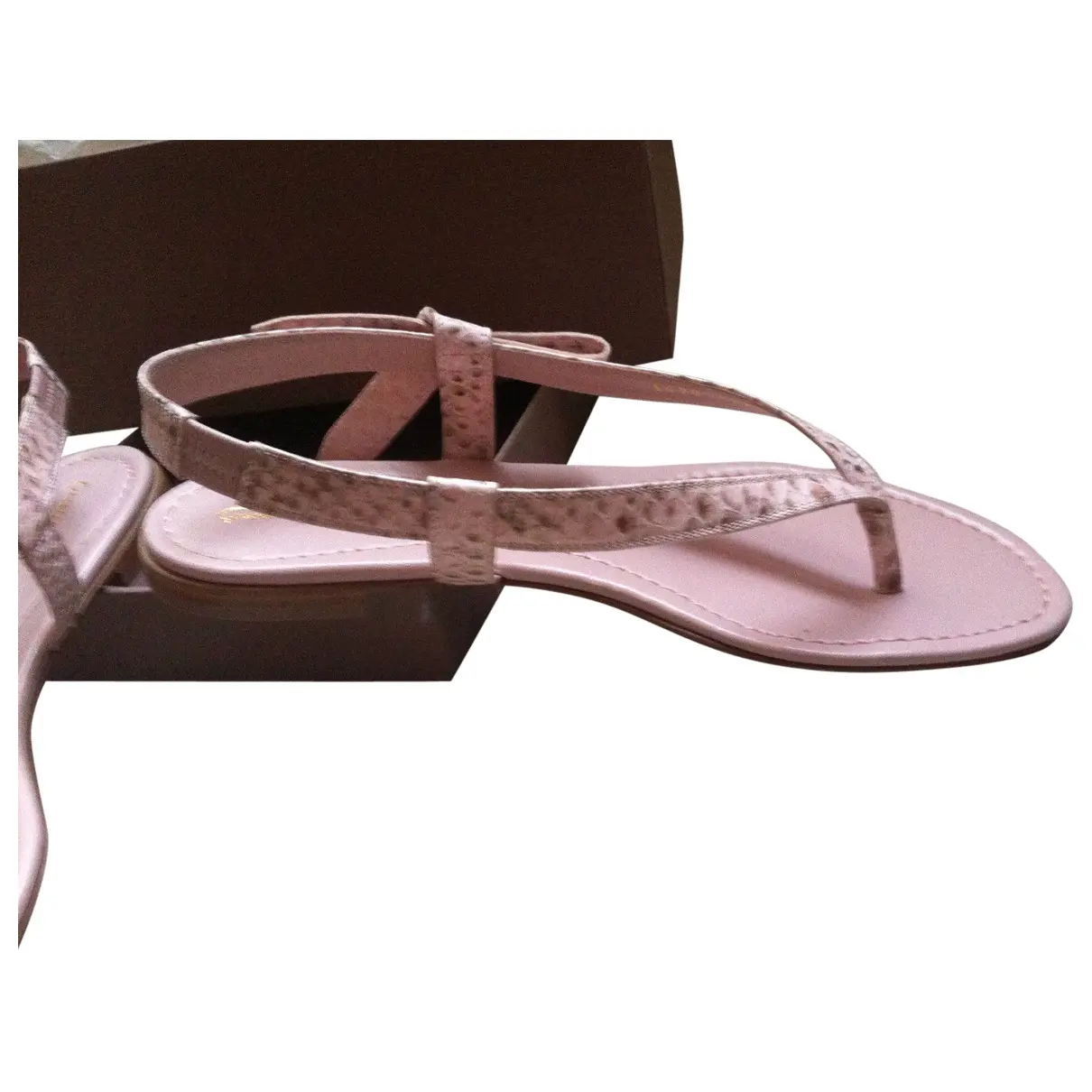 Gianvito Rossi Pink Leather Sandals for sale