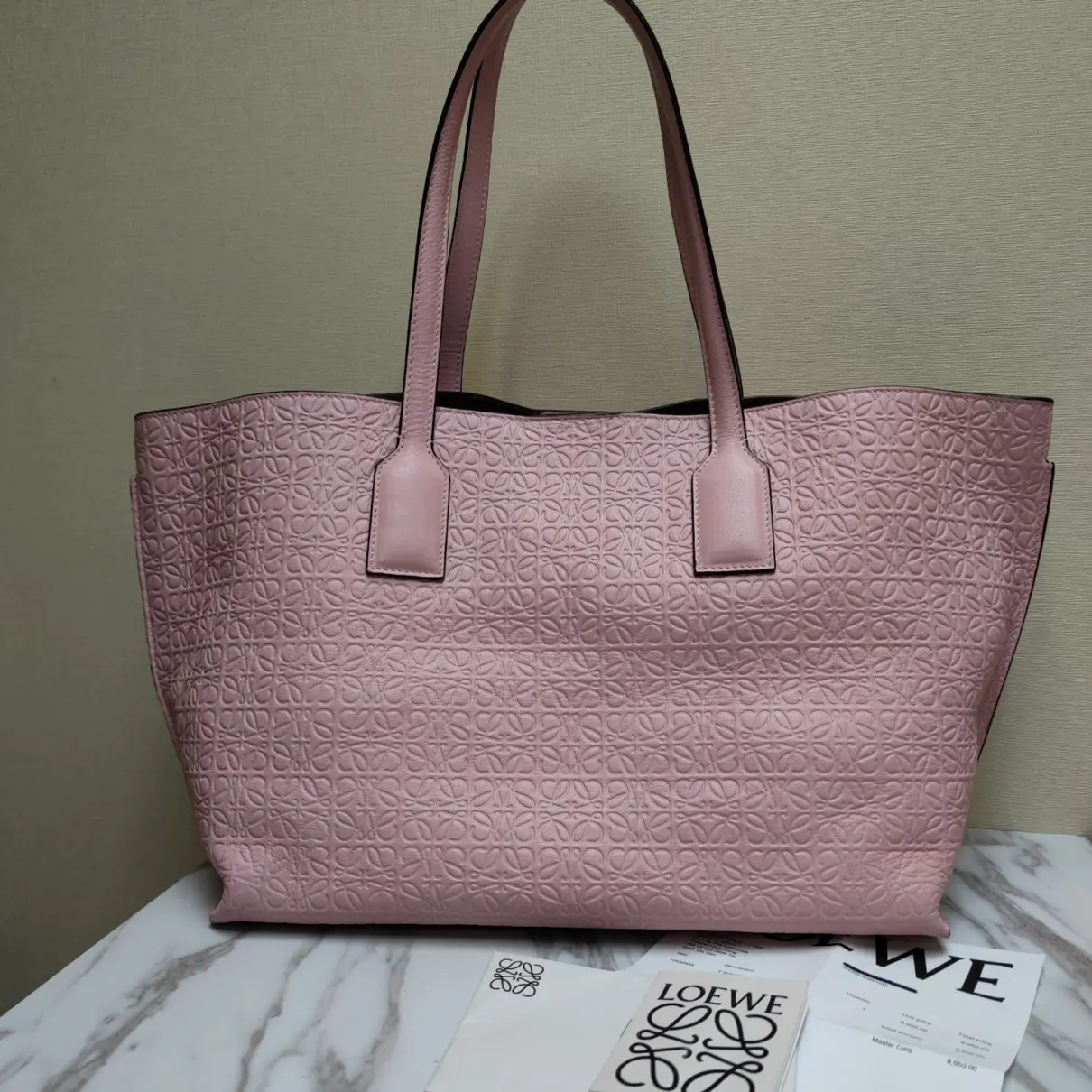 T Shopper leather handbag Loewe