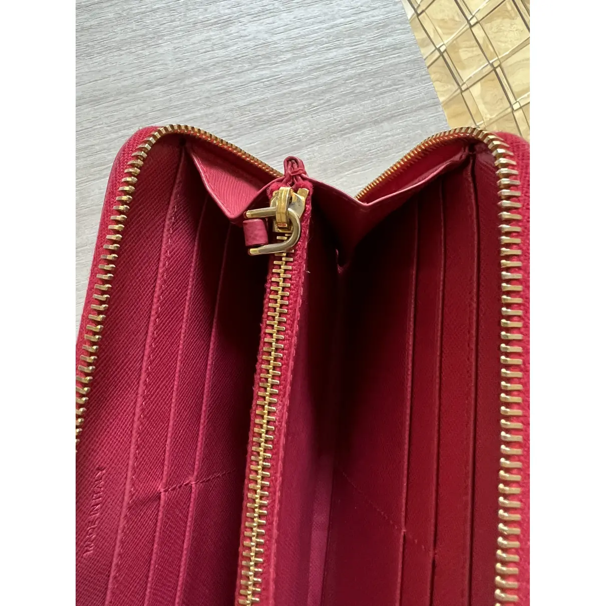 Tessuto leather wallet Prada