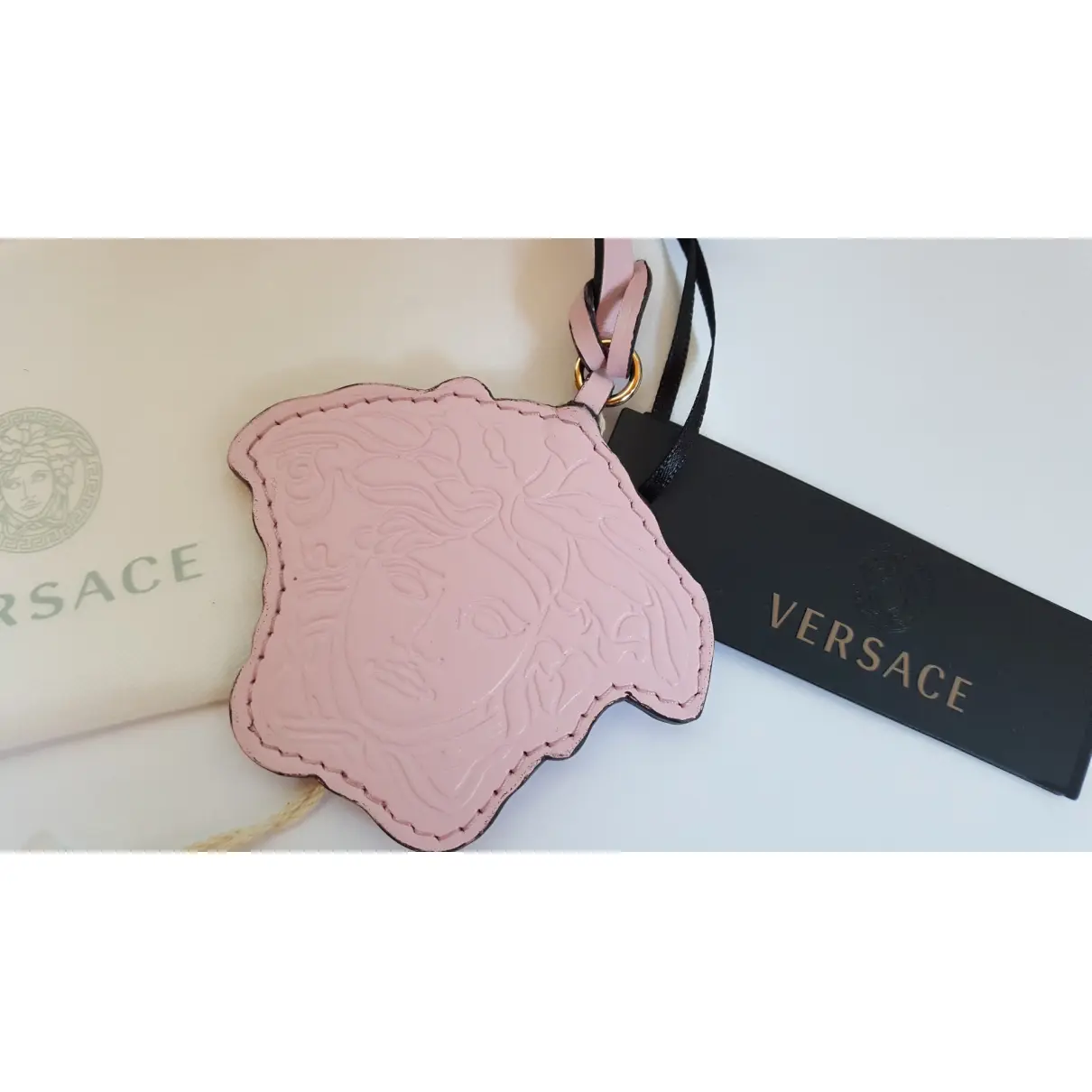 Buy Versace Leather key ring online