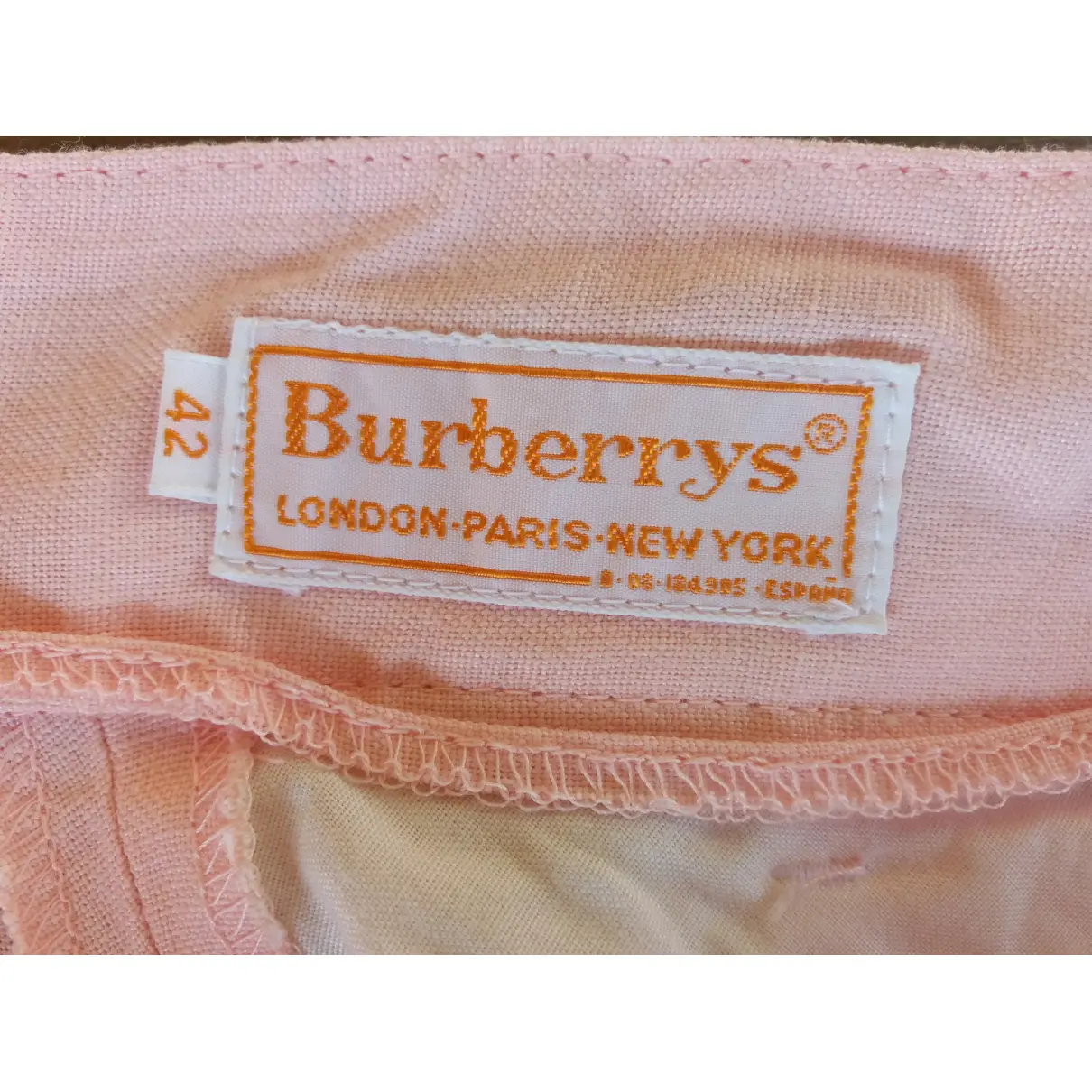 Linen large pants Burberry - Vintage
