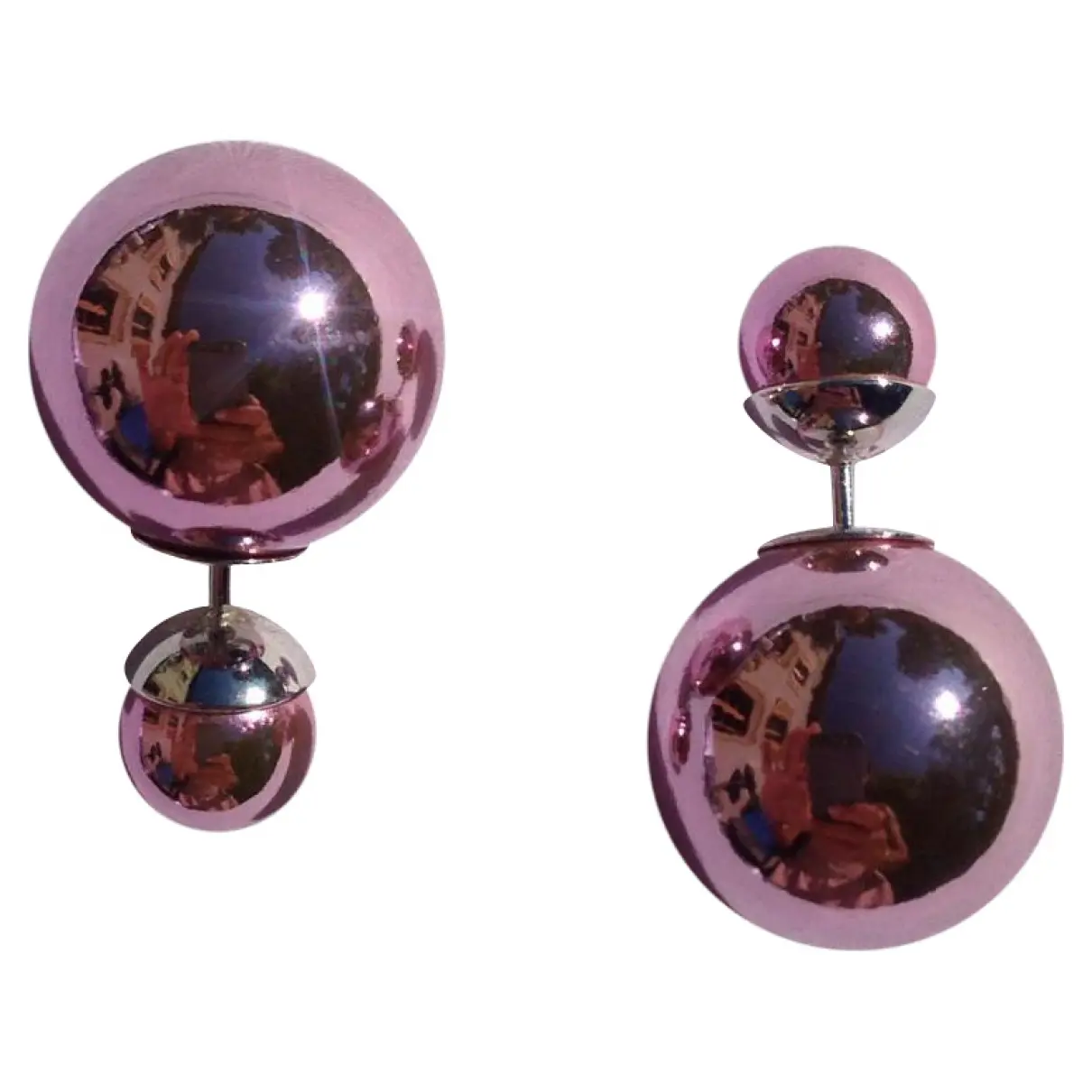 Pink Metal Earrings Dior