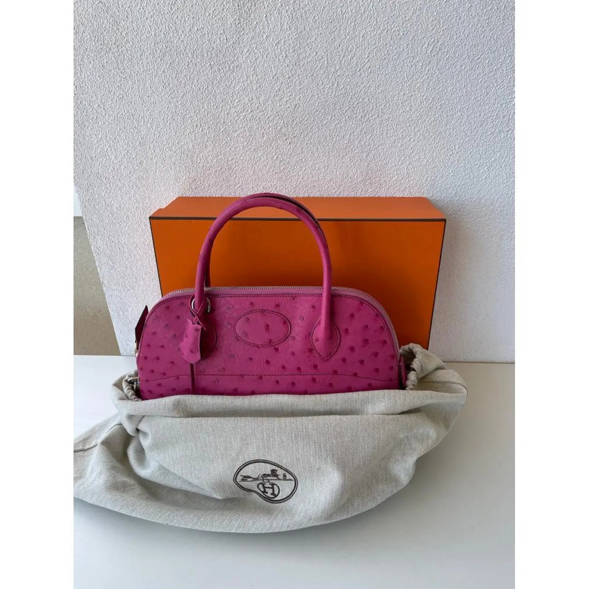 Bolide ostrich handbag Hermès