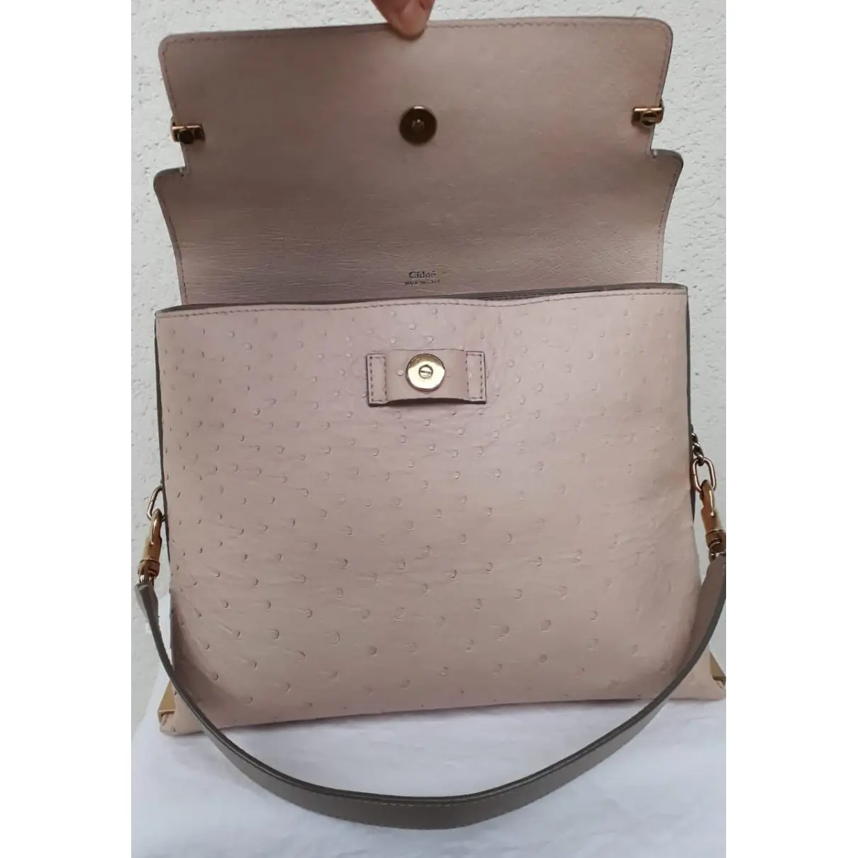 Buy Chloé Clare ostrich handbag online