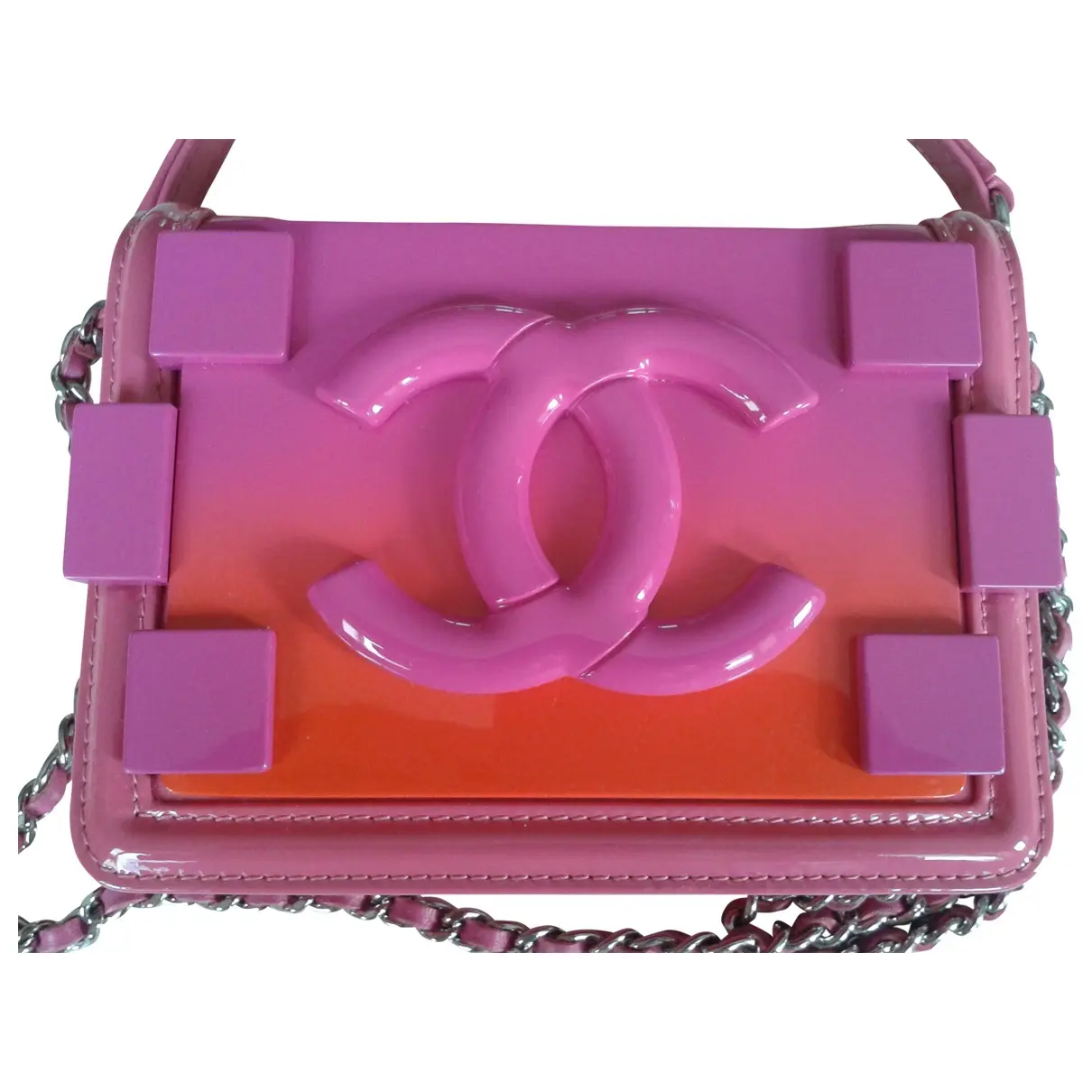 Pink Patent leather Handbag Chanel
