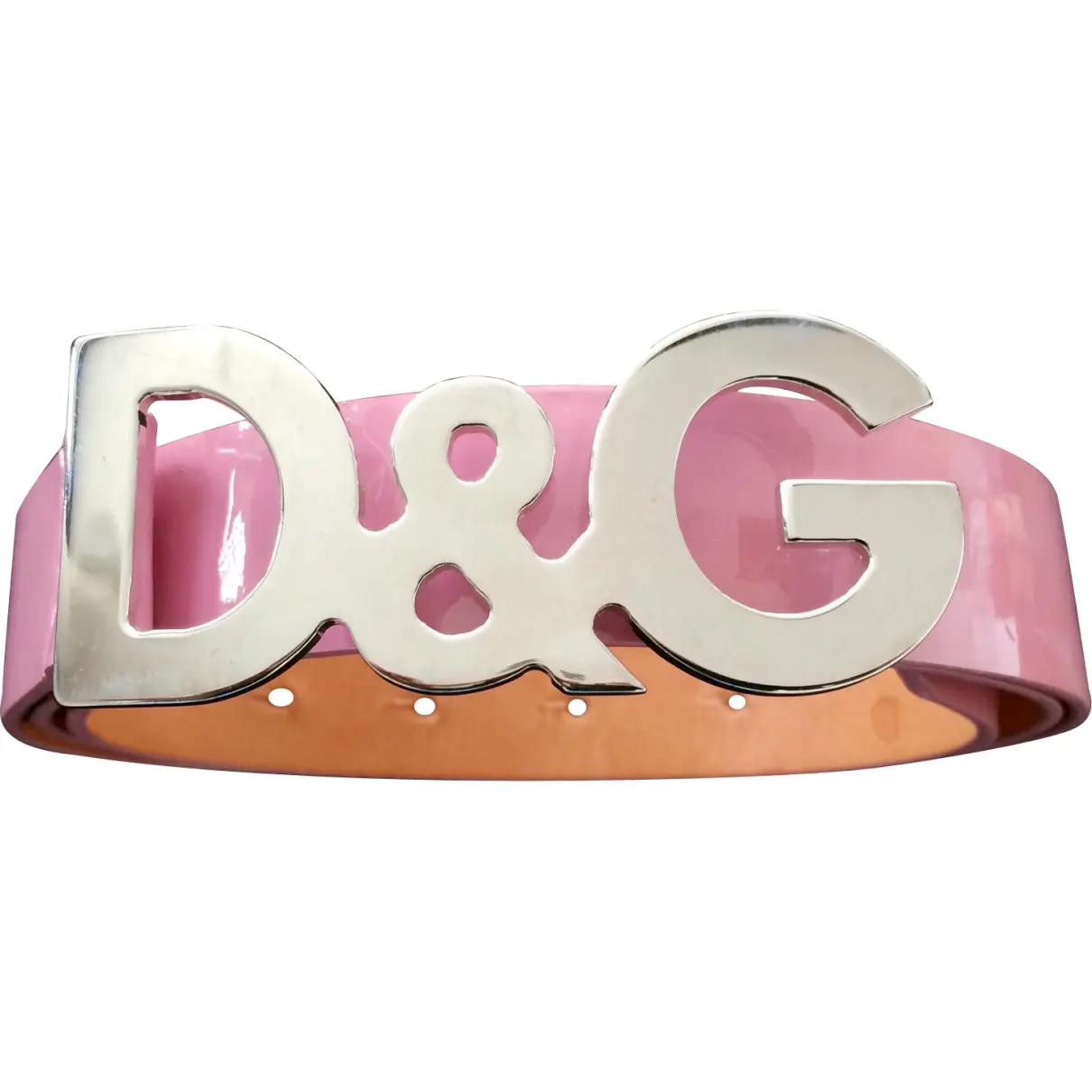 Pink Patent leather Belt D&G